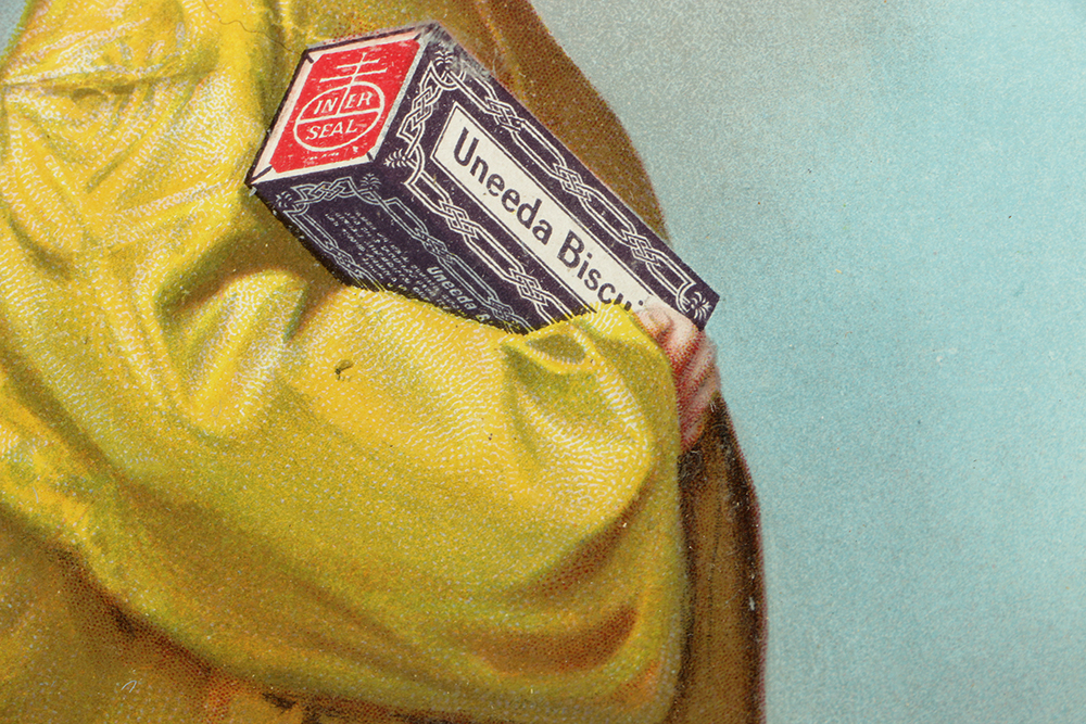 Early 20th-Century Color Lithograph on Paper of Uneeda Biscuits