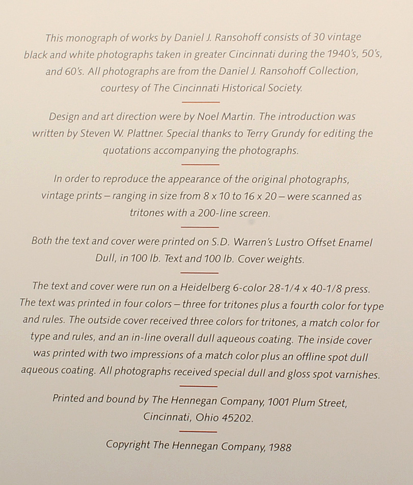 "There is in Every Human Countenance, Either a History or a Prophecy..." Photography Book by Daniel Ransohoff