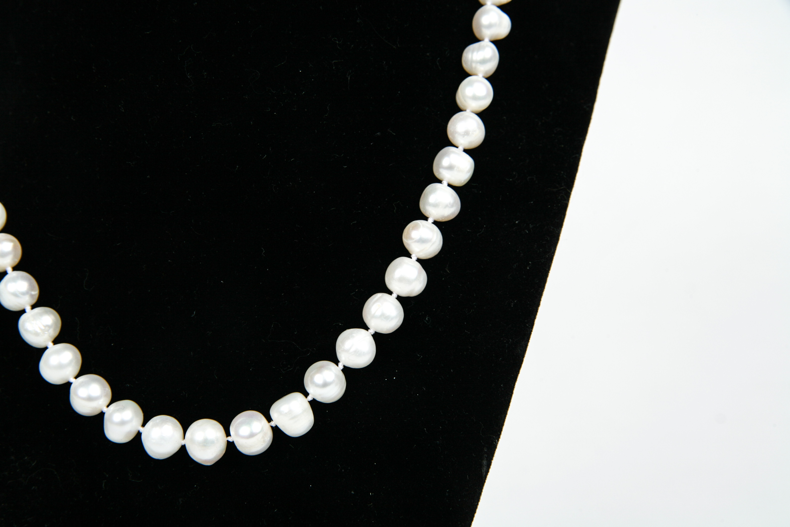 Pearl Necklace with Sterling Silver Clasp