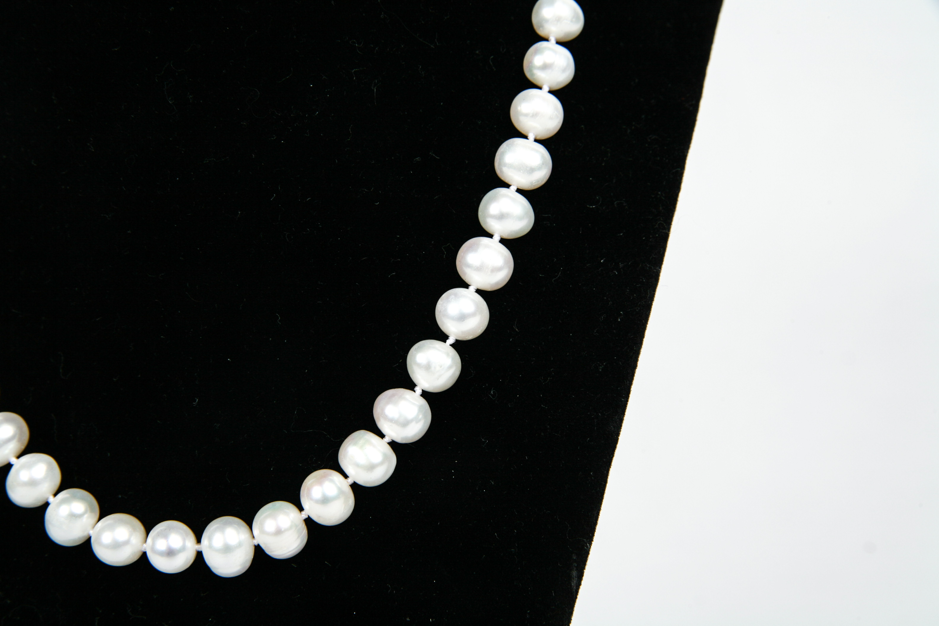 Pearl Necklace with Sterling Silver Clasp