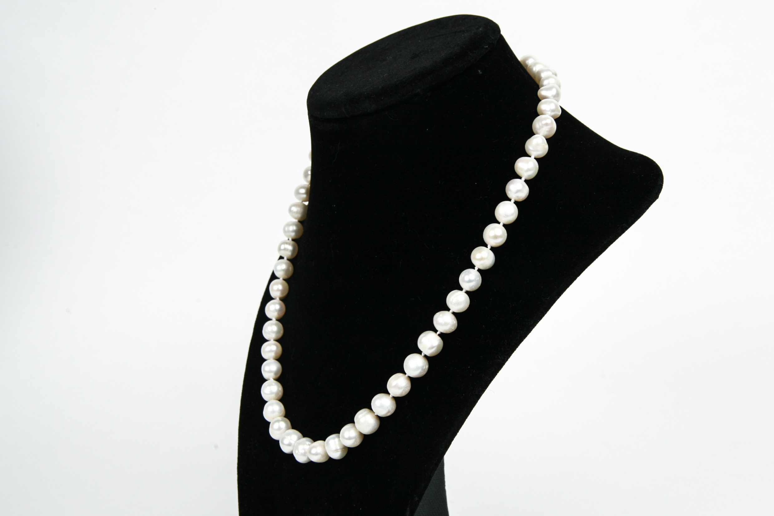 Pearl Necklace with Sterling Silver Clasp