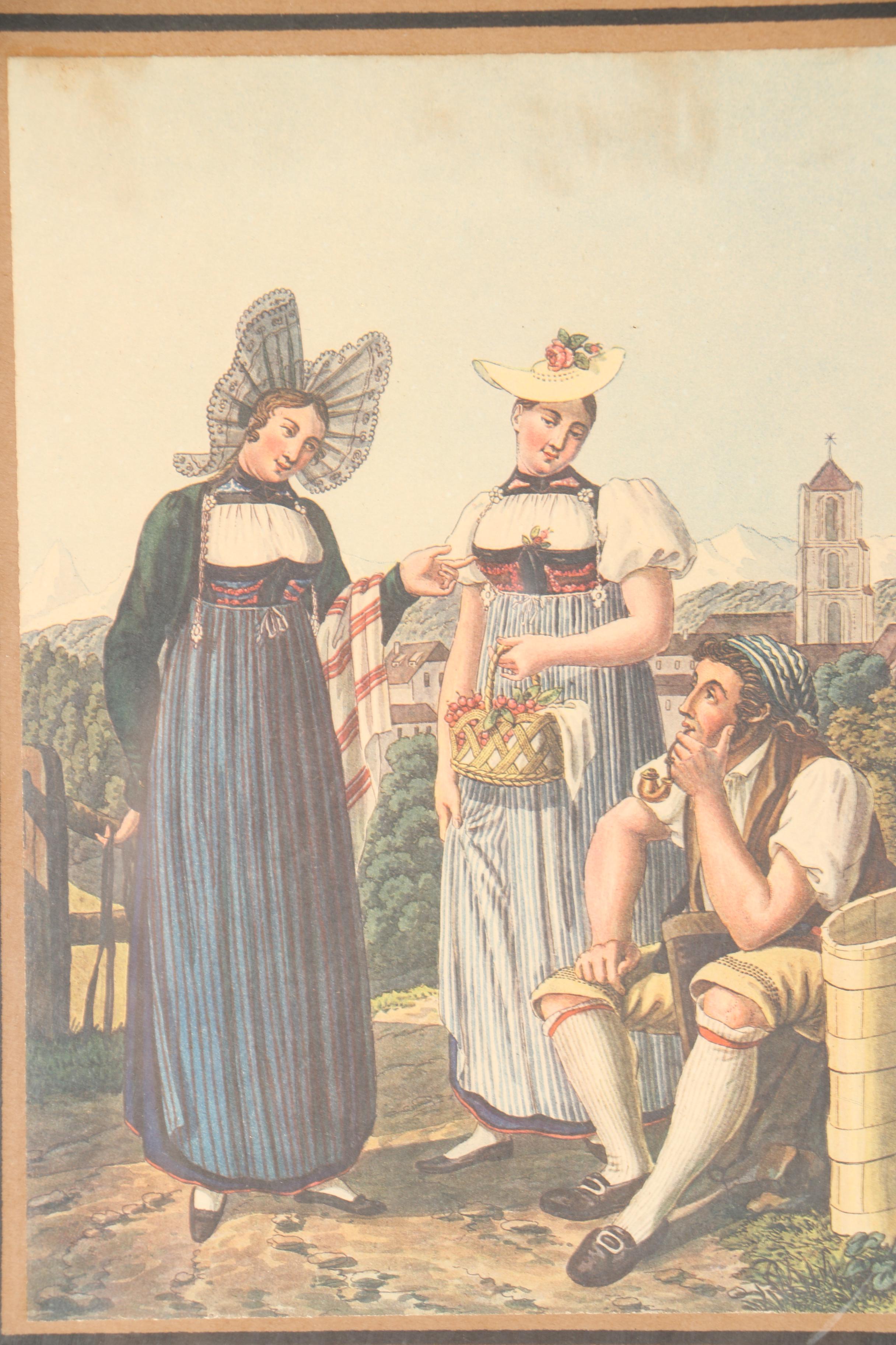 Josef Reinhardt Vintage Lithographs of Swiss Canton Costumes