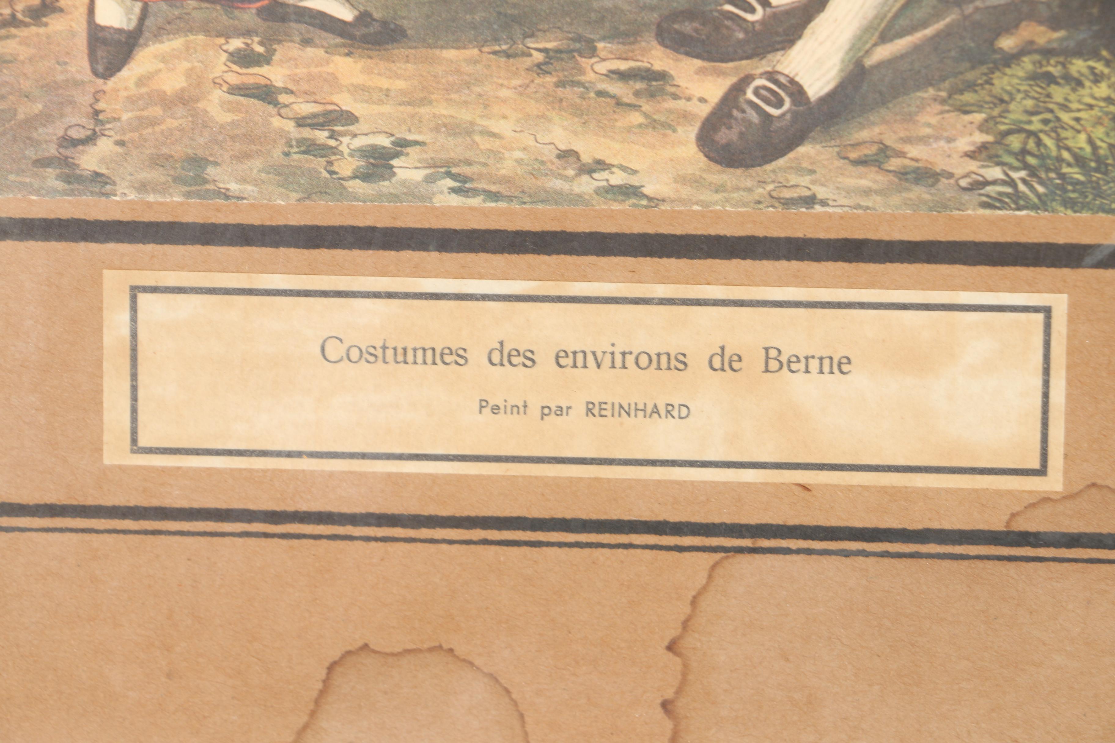 Josef Reinhardt Vintage Lithographs of Swiss Canton Costumes