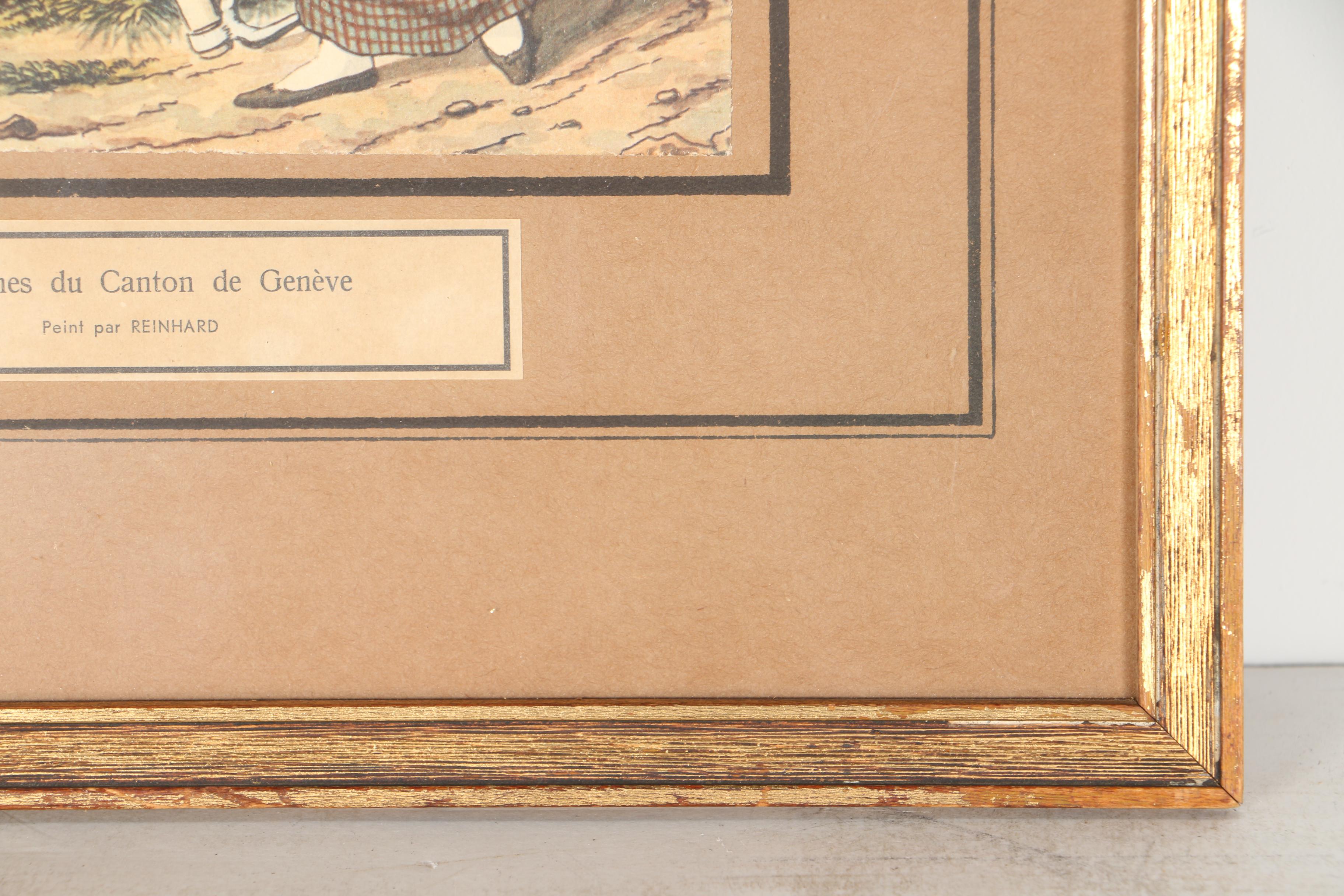 Josef Reinhardt Vintage Lithographs of Swiss Canton Costumes