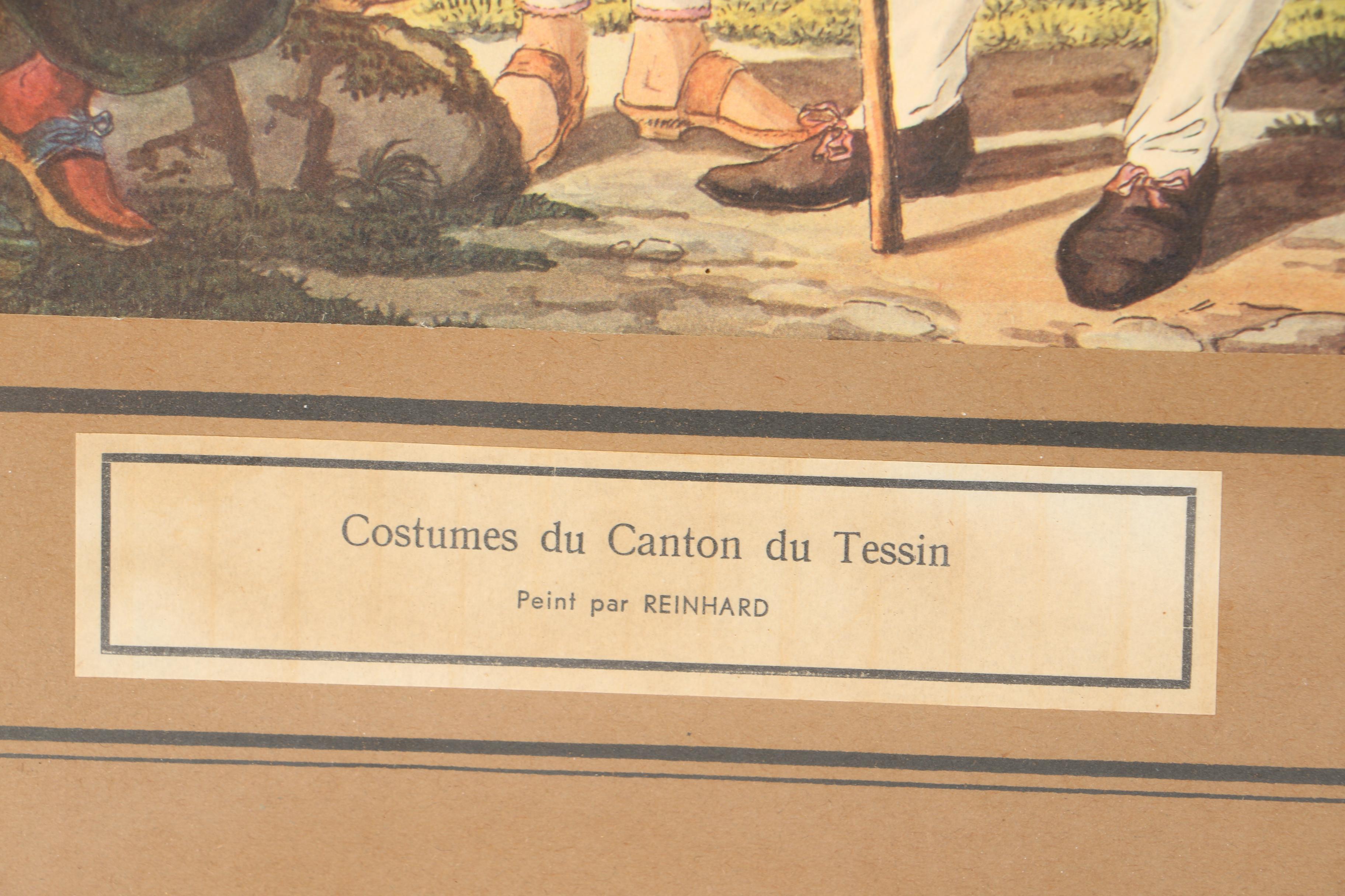 Josef Reinhardt Vintage Lithographs of Swiss Canton Costumes