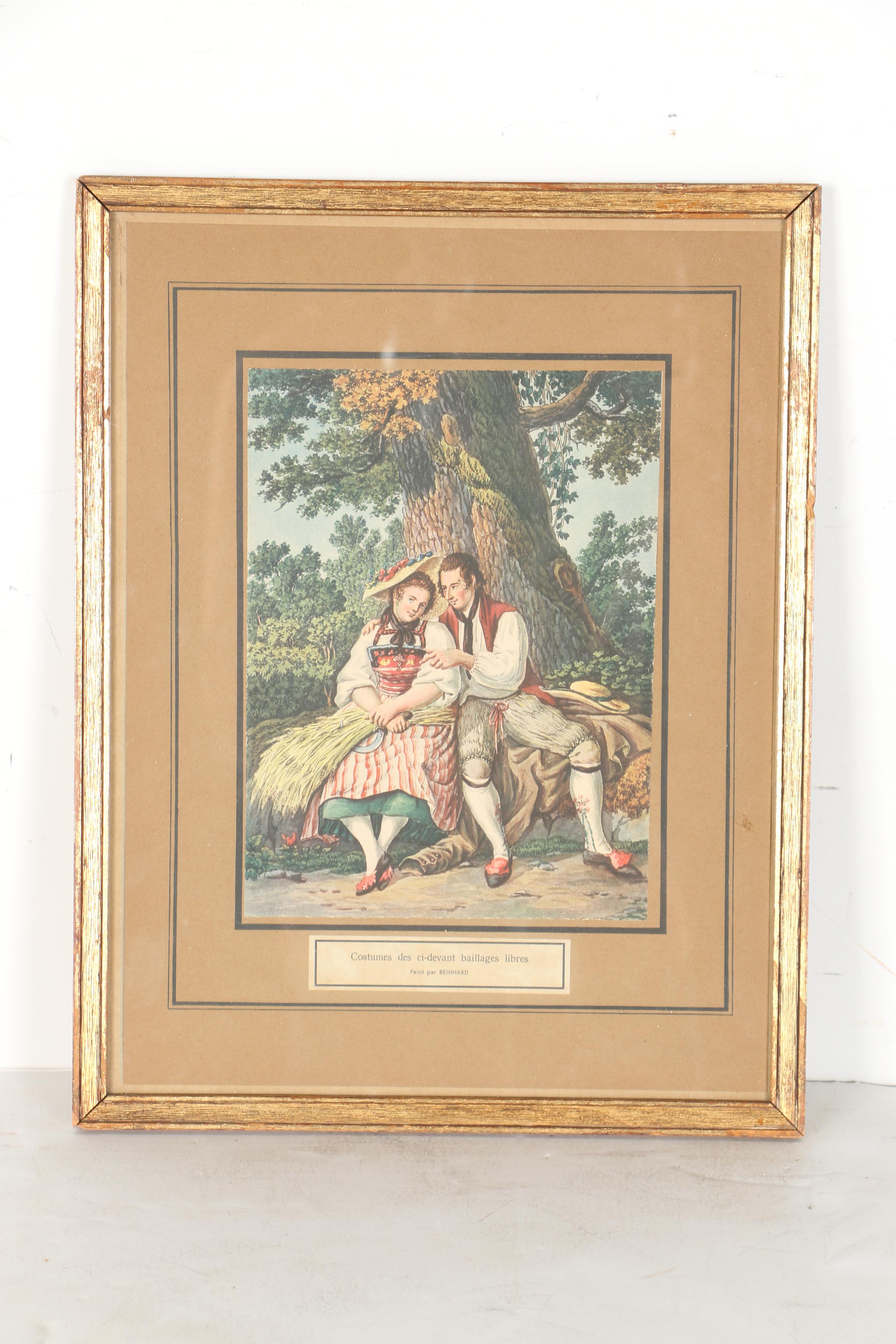 Josef Reinhardt Vintage Lithographs of Swiss Canton Costumes