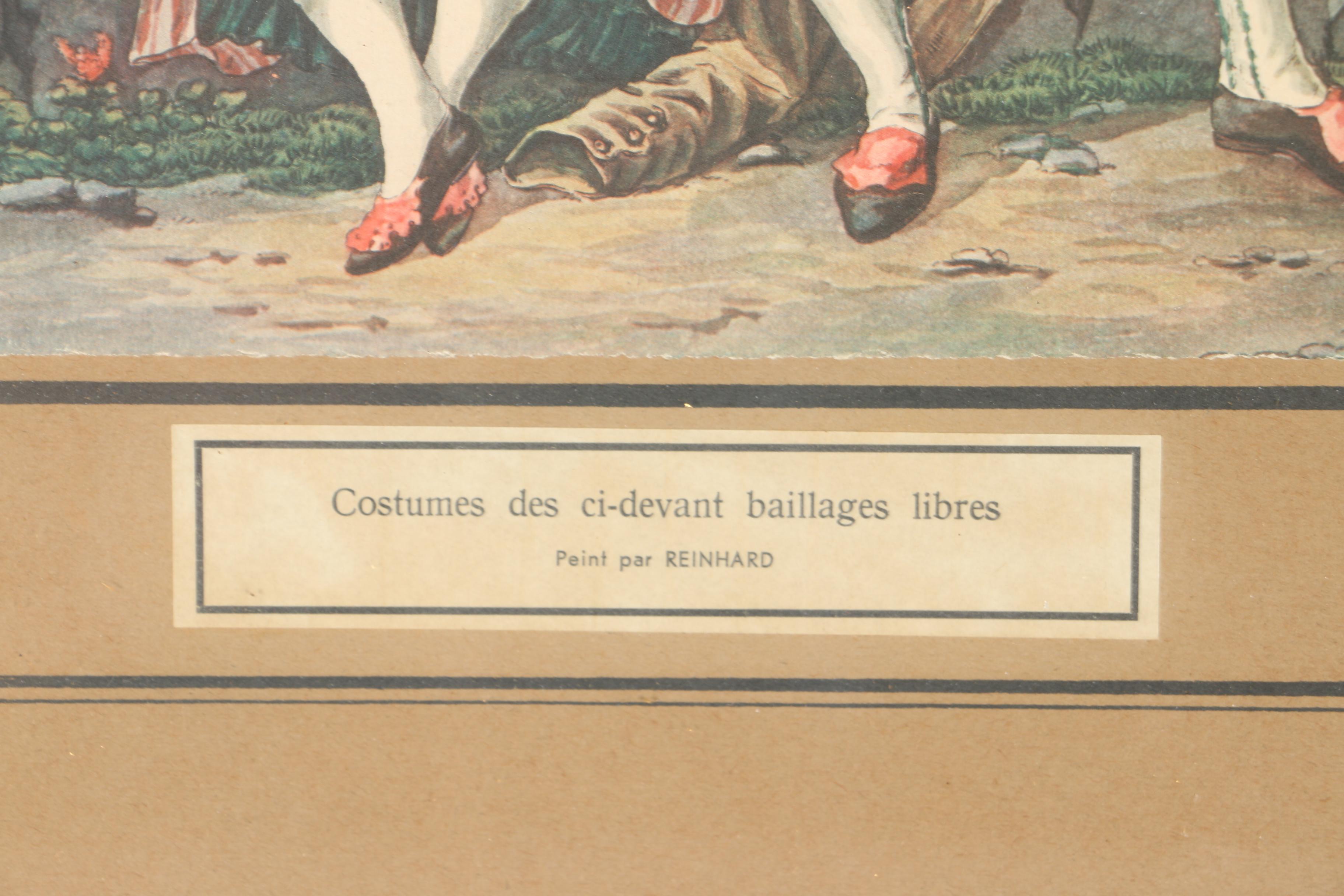 Josef Reinhardt Vintage Lithographs of Swiss Canton Costumes