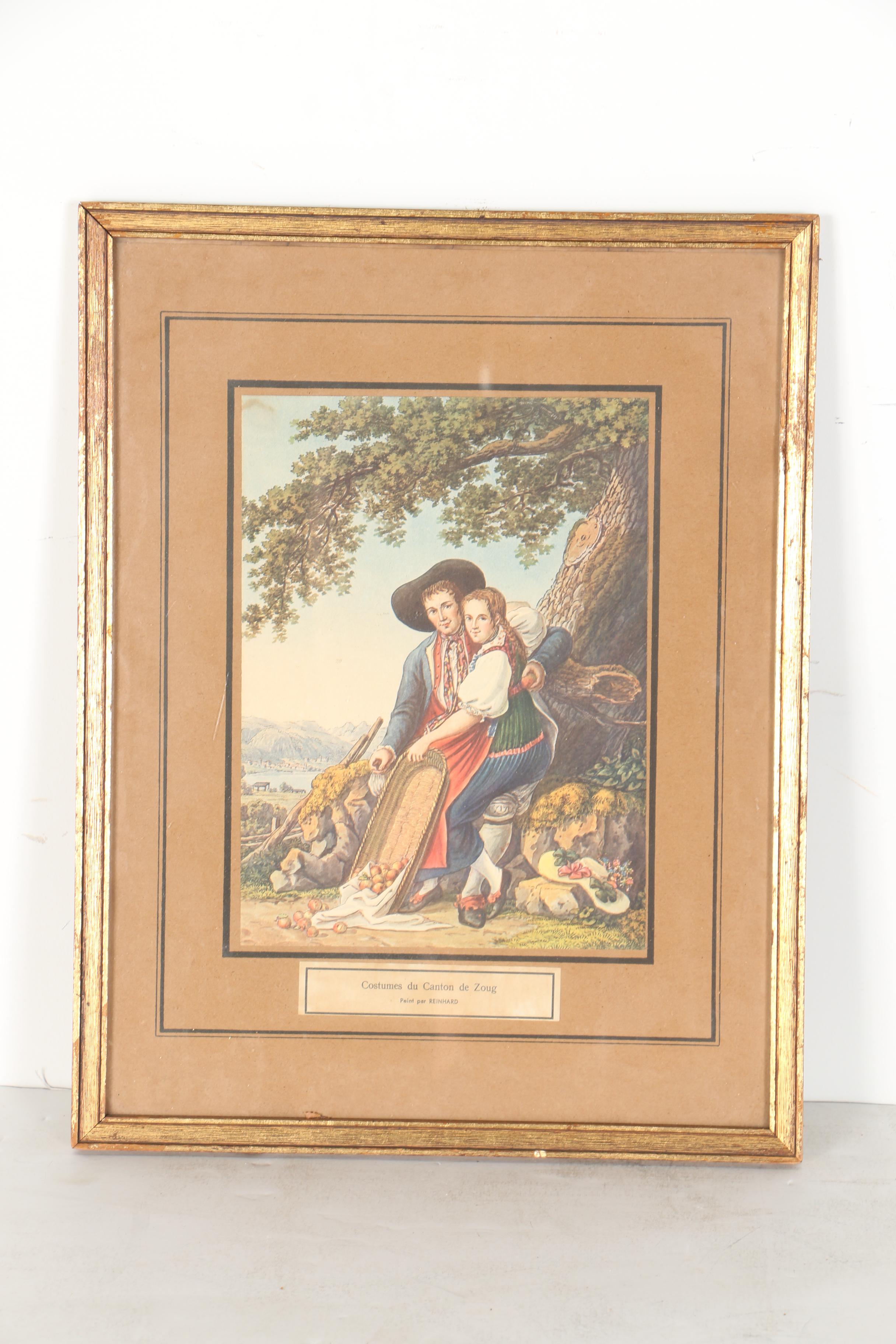 Josef Reinhardt Vintage Lithographs of Swiss Canton Costumes