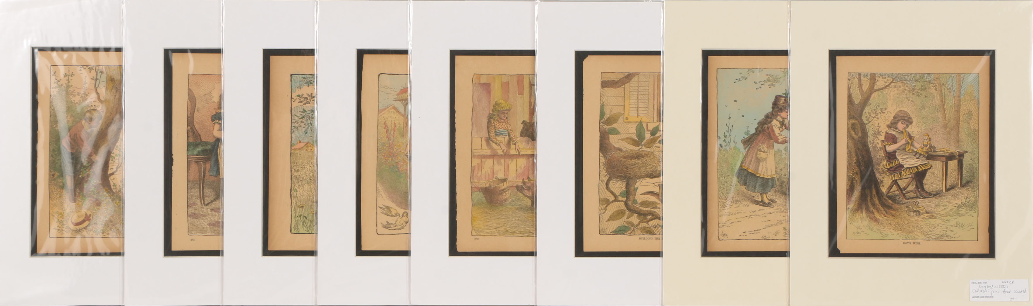 Mid to Late 19th Century Hand-Colored Lithographs
