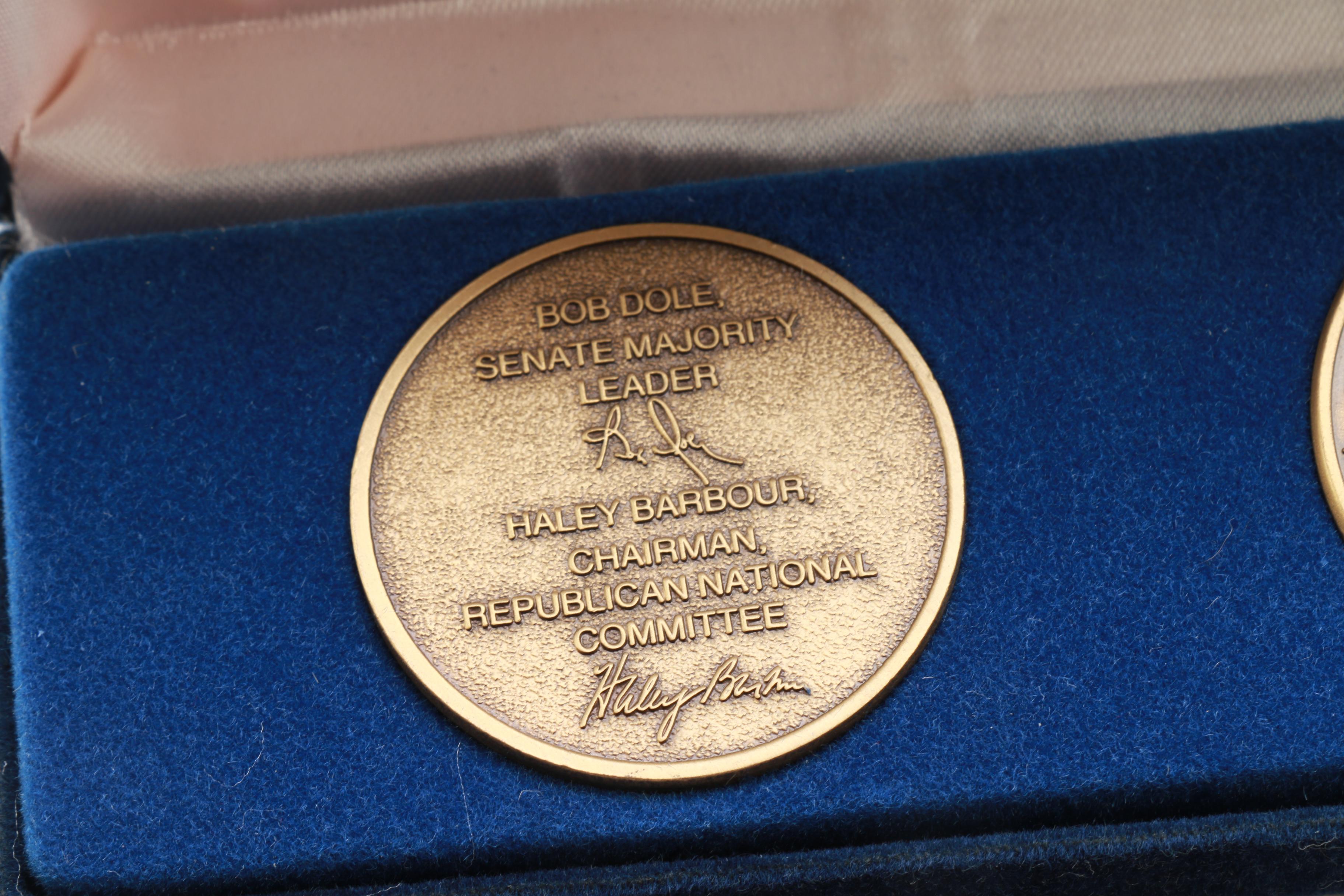 Nine 1995 Republican Inaugural Gala Medals