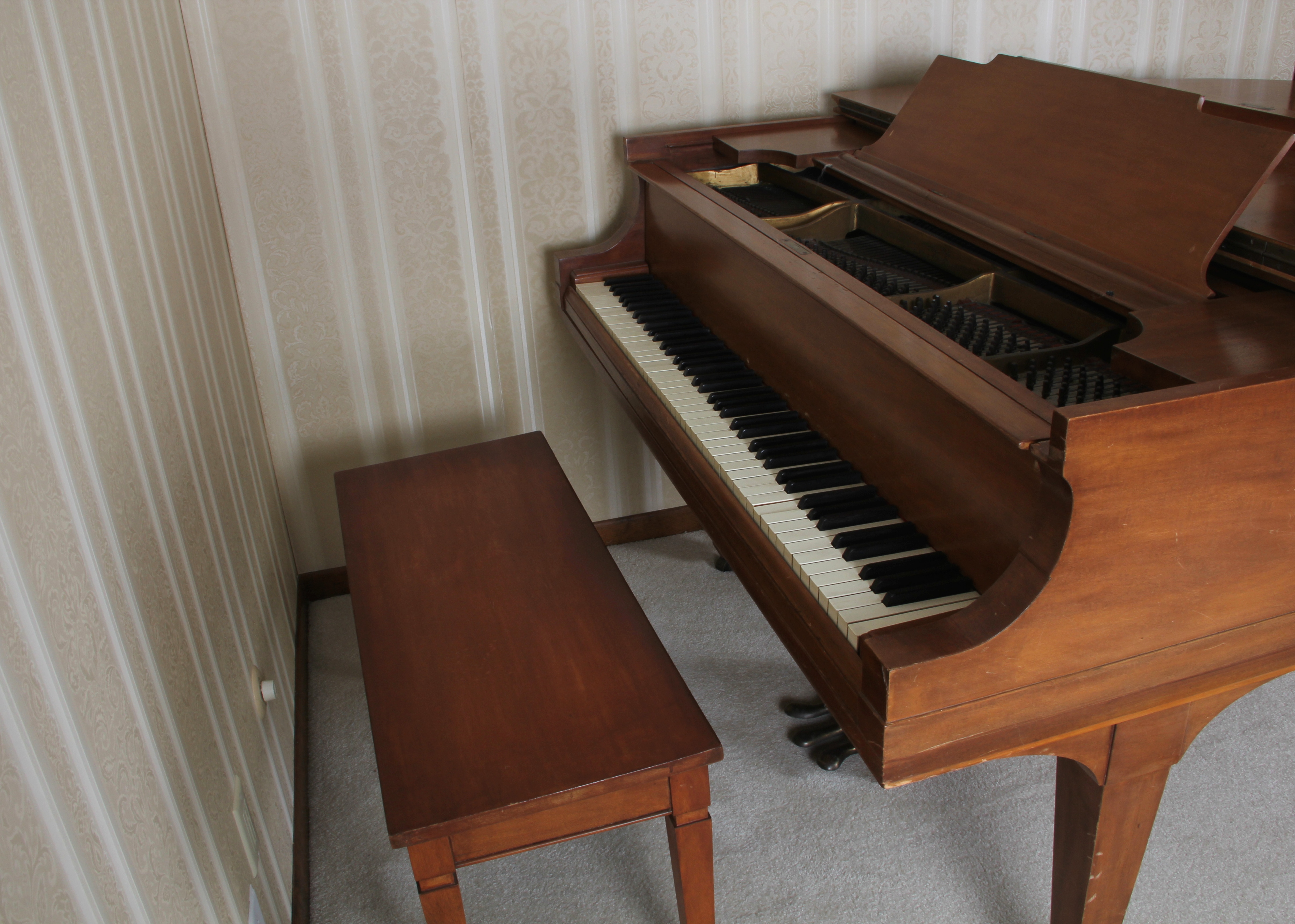 Disassembled C. Kurtzmann & Co. Baby Grand Piano