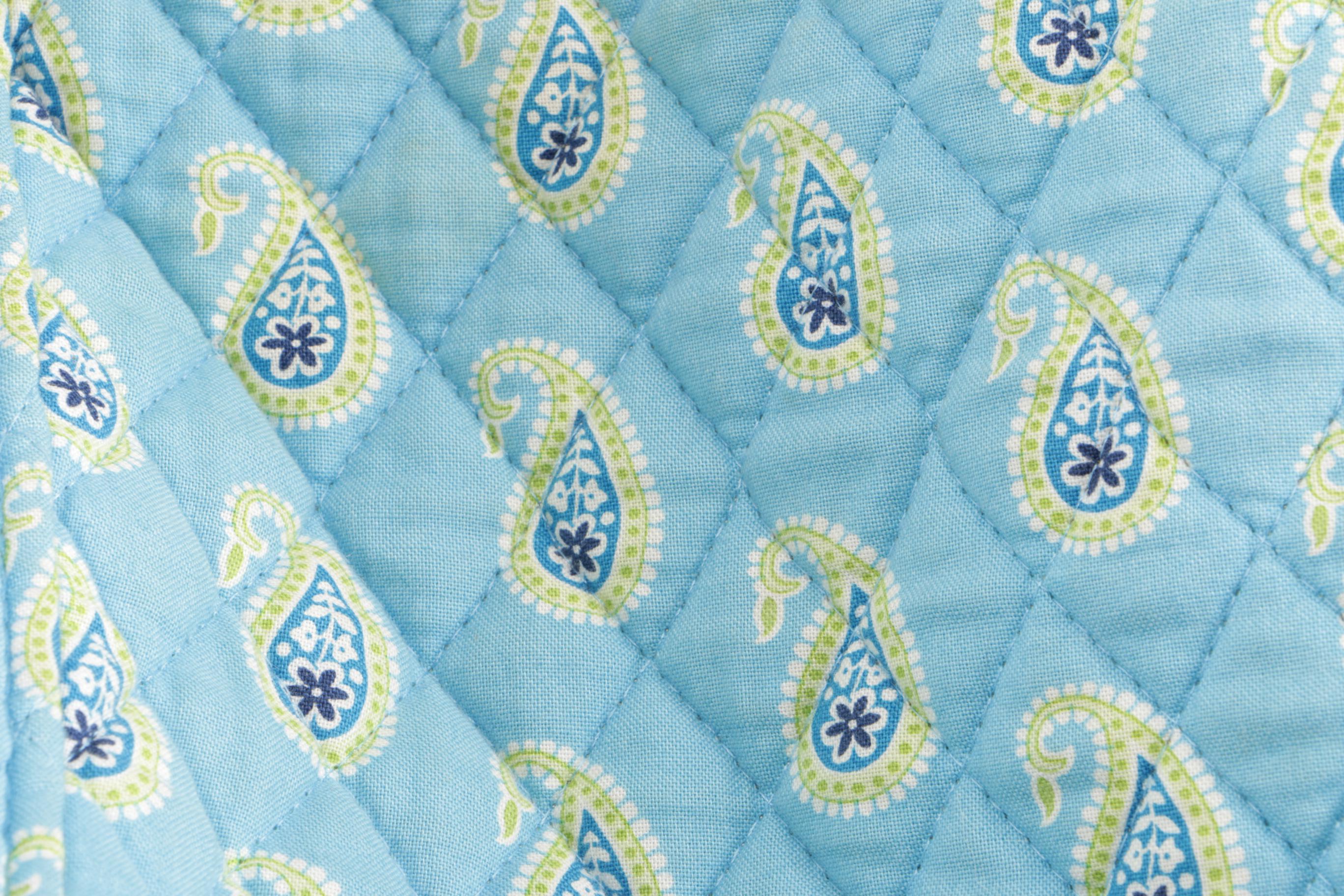 Blue Vera Bradley Duffel, Purse, and Makeup Bag