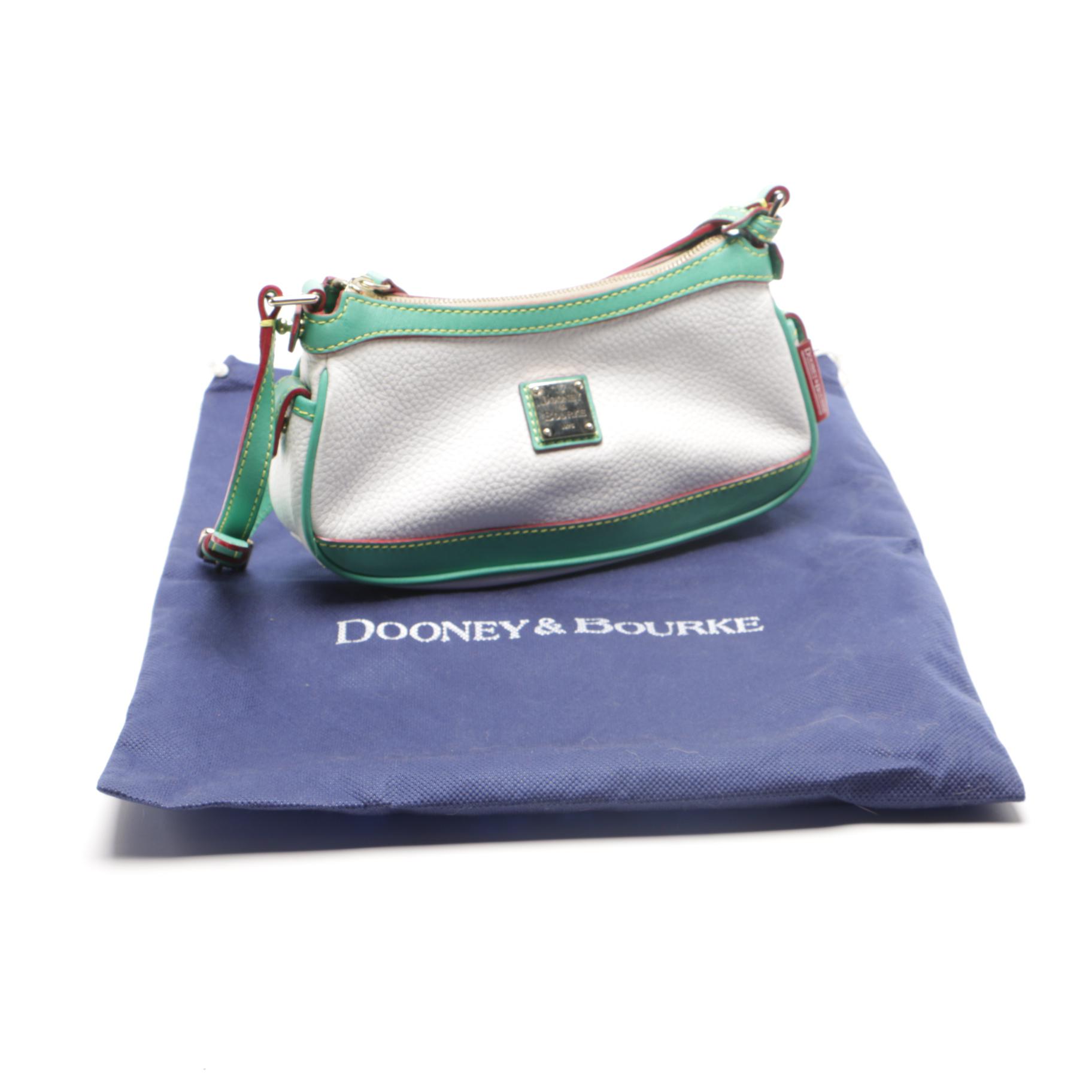 Dooney & Bourke Green and White Leather Bag