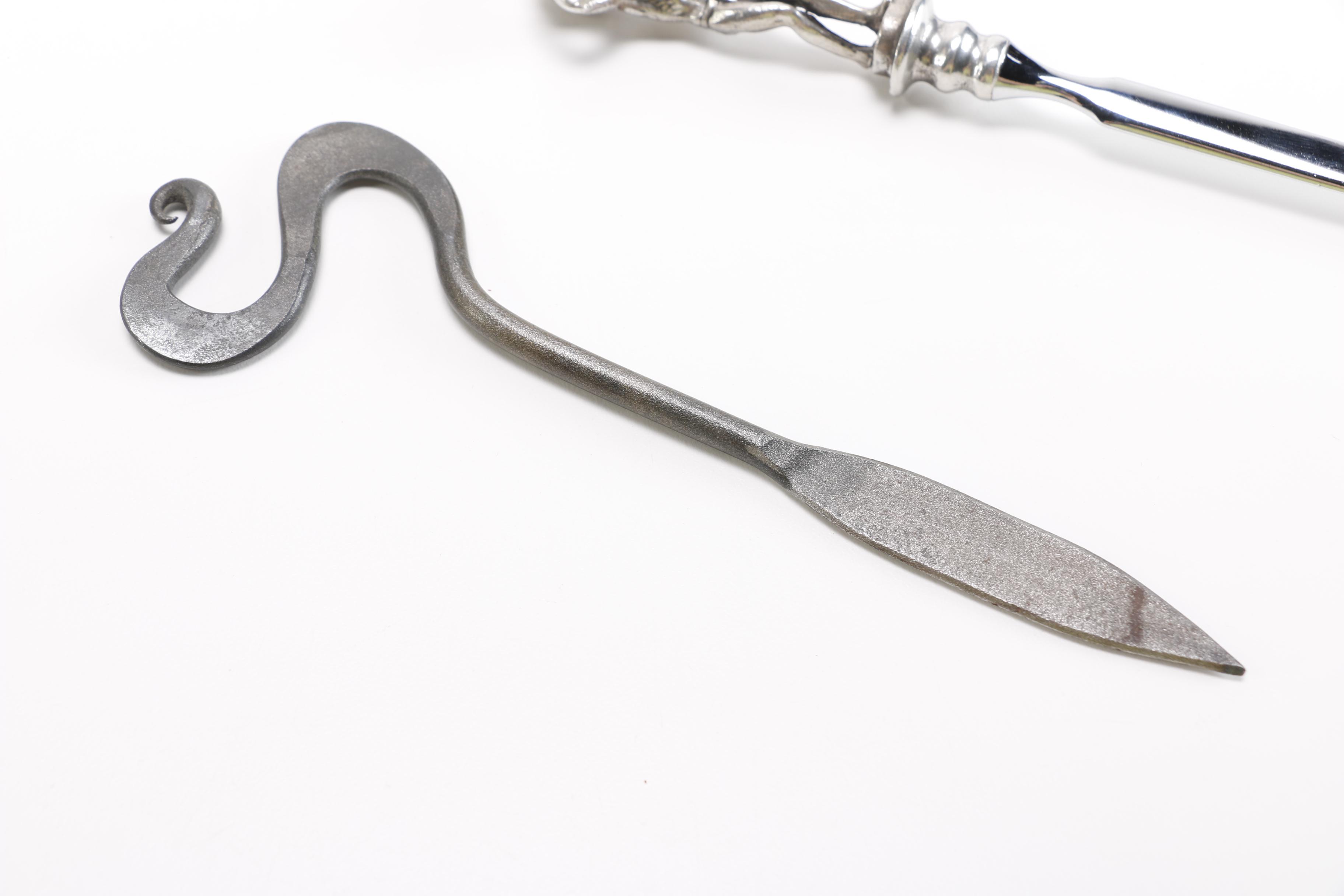 Assortment of Letter Openers Including Kirk Pewter and Cross