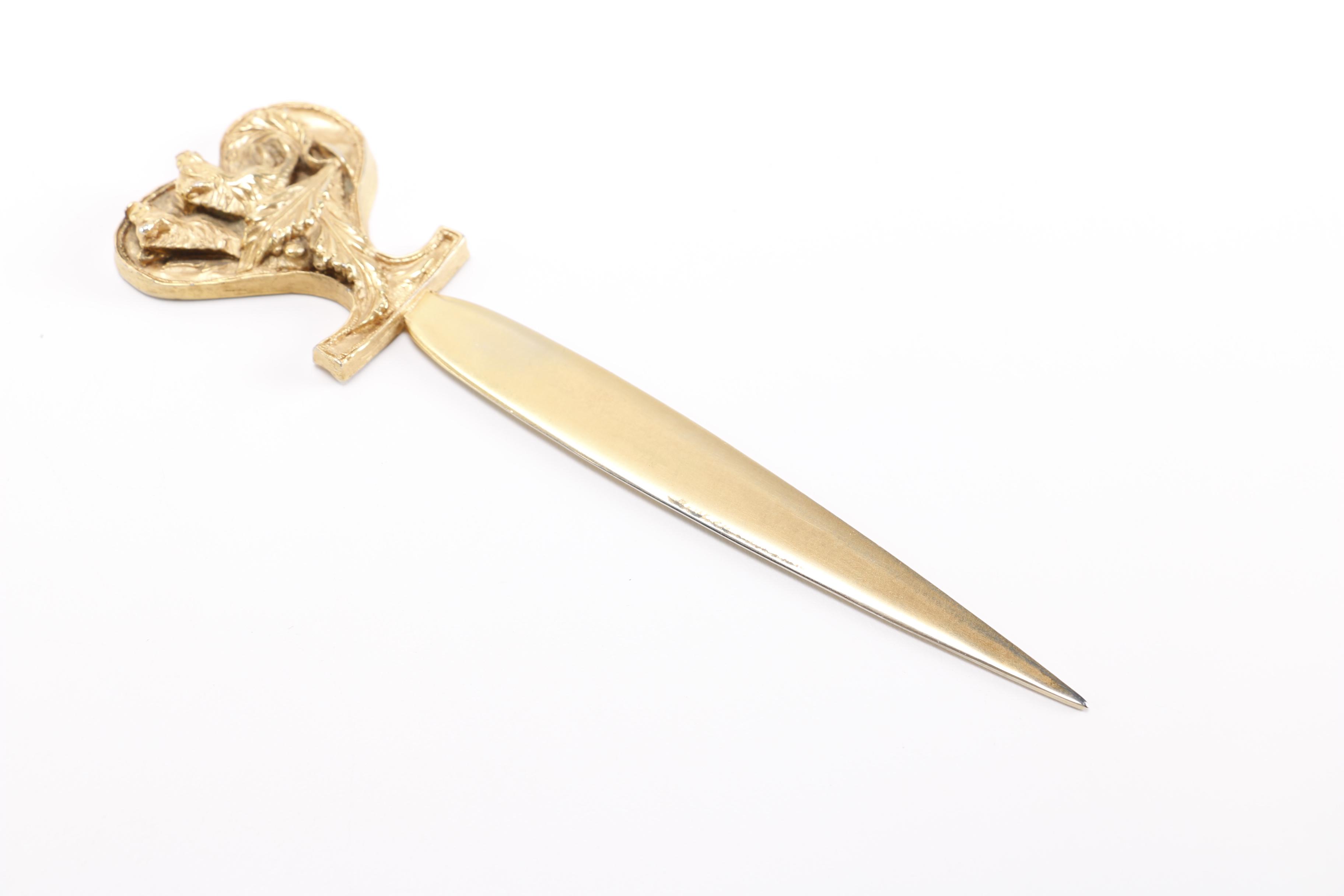 Assortment of Letter Openers Including Kirk Pewter and Cross