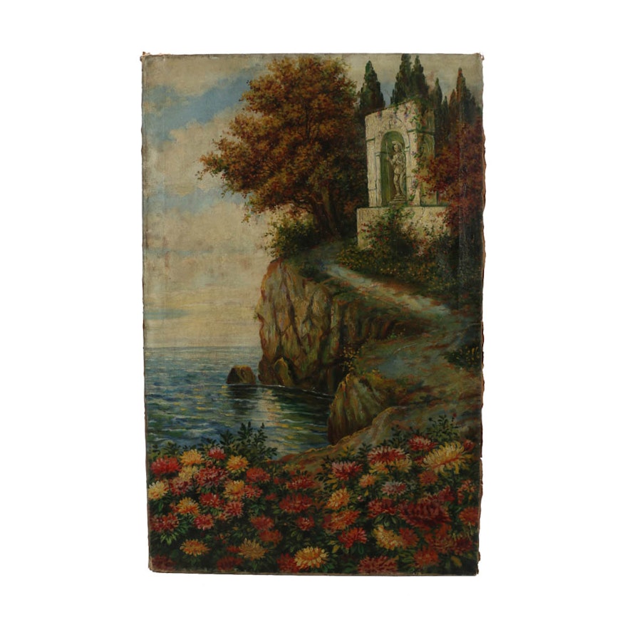 Antique Oil Painting on Canvas