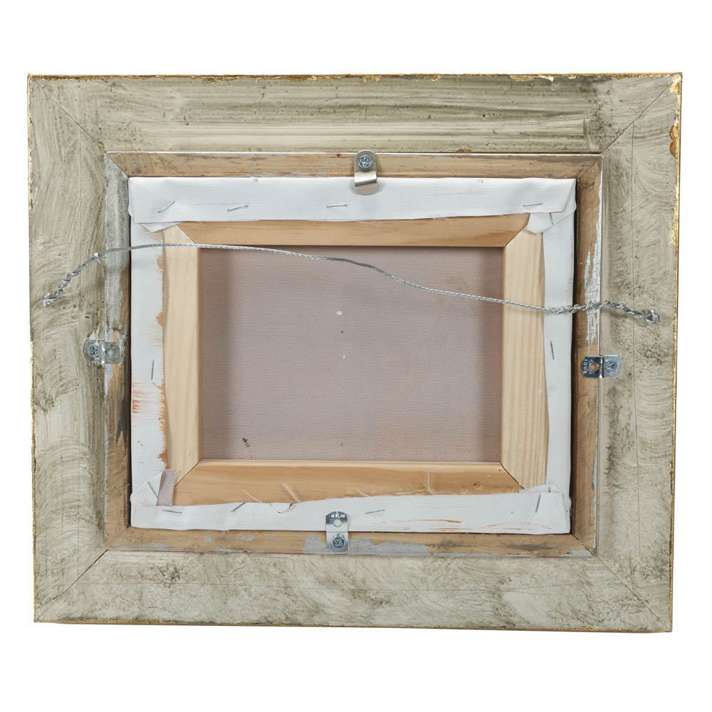 P. Watkins Original Oil on Canvas Beach Scene