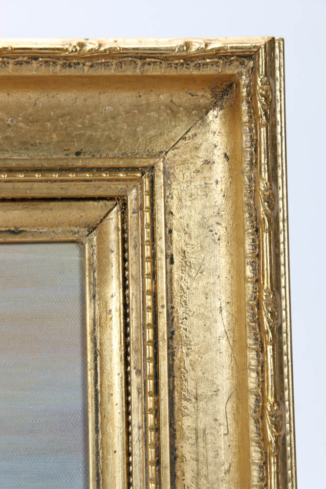 P. Watkins Original Oil on Canvas Beach Scene