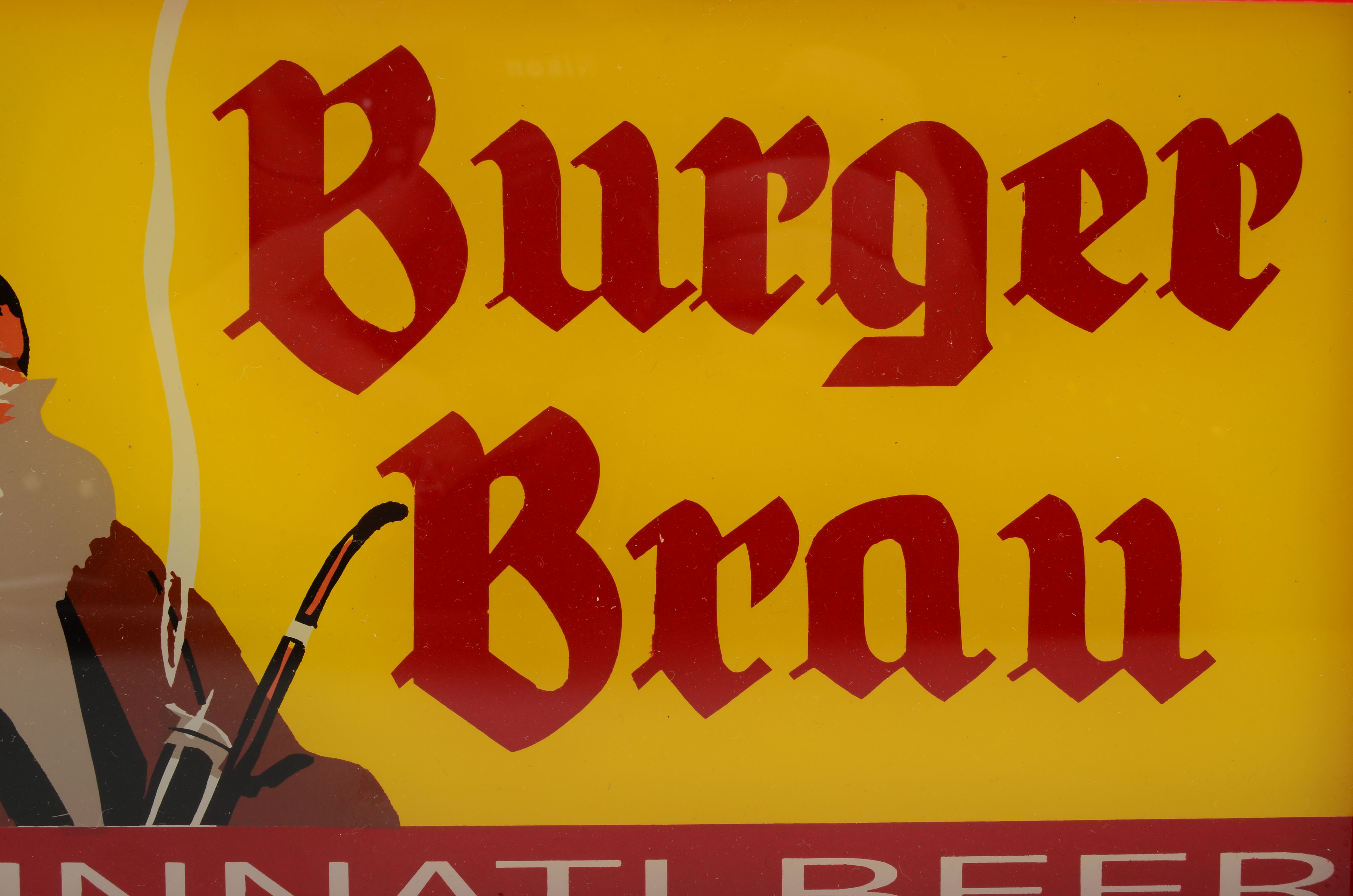 1940s "Burger Brau" Lighted Countertop Sign