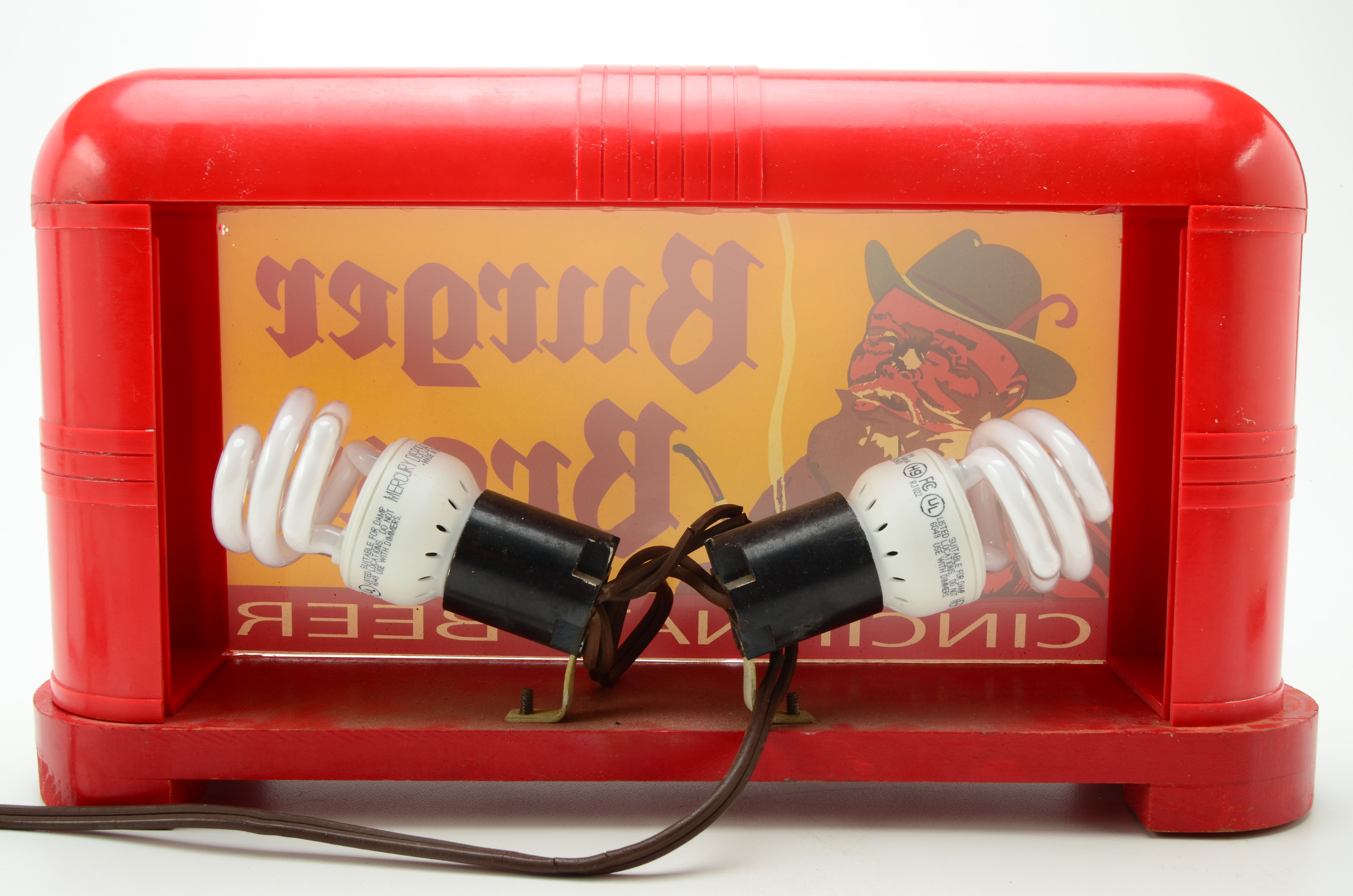 1940s "Burger Brau" Lighted Countertop Sign