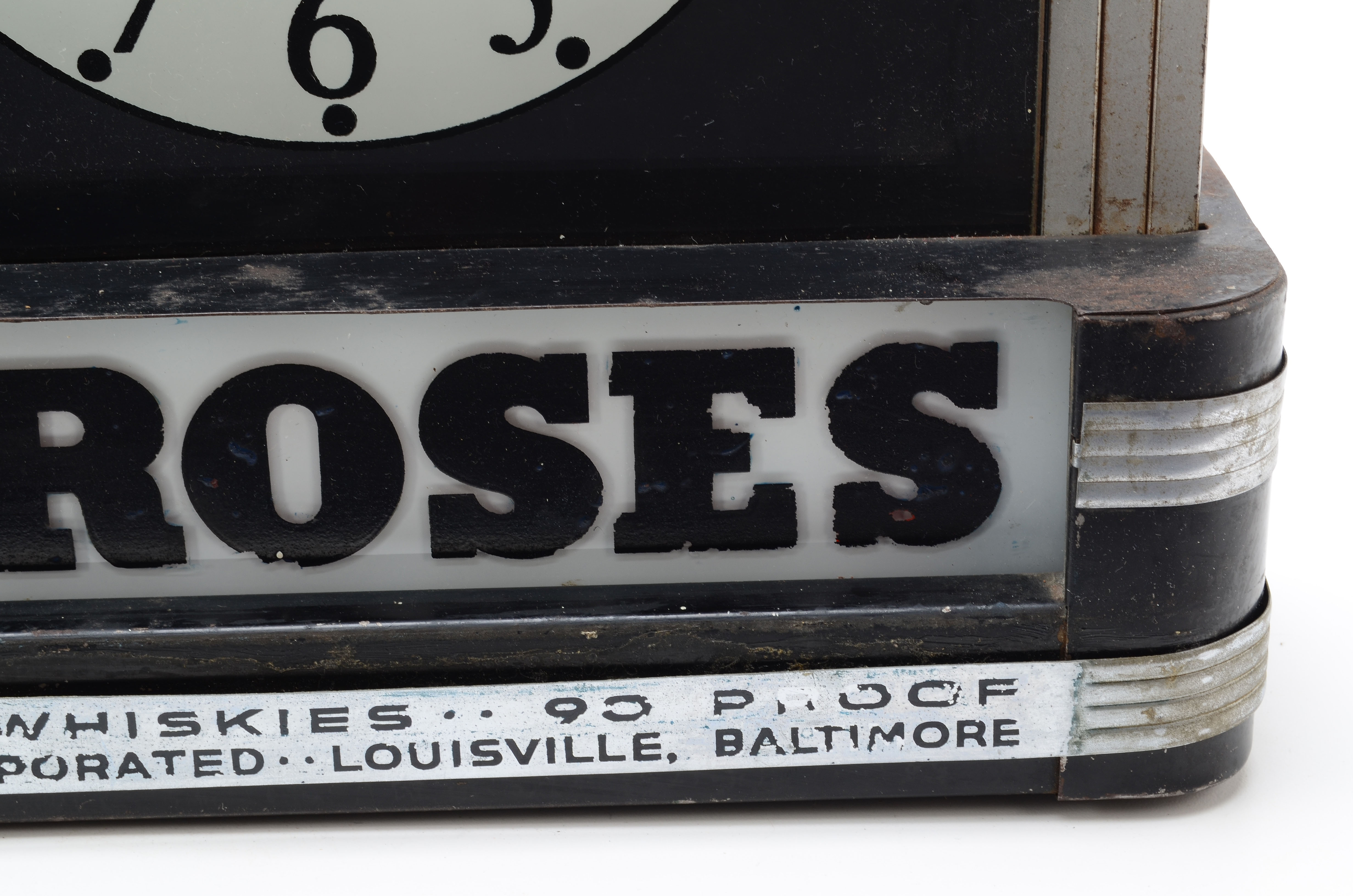 Four Roses Bourbon Whiskey Lighted Advertising Clock