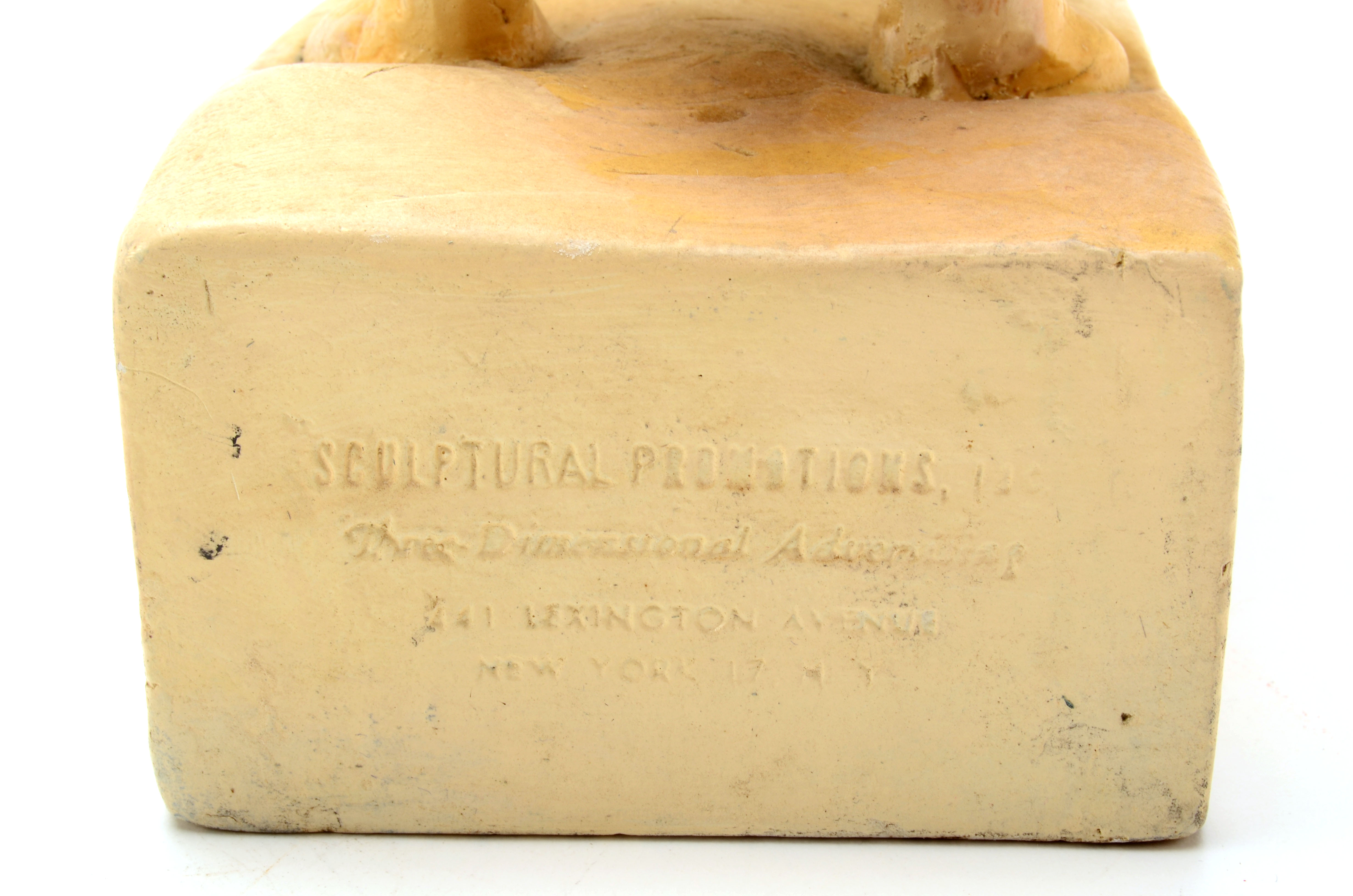 Vintage Hennessy St. Bernard Chalkware Advertising Statue