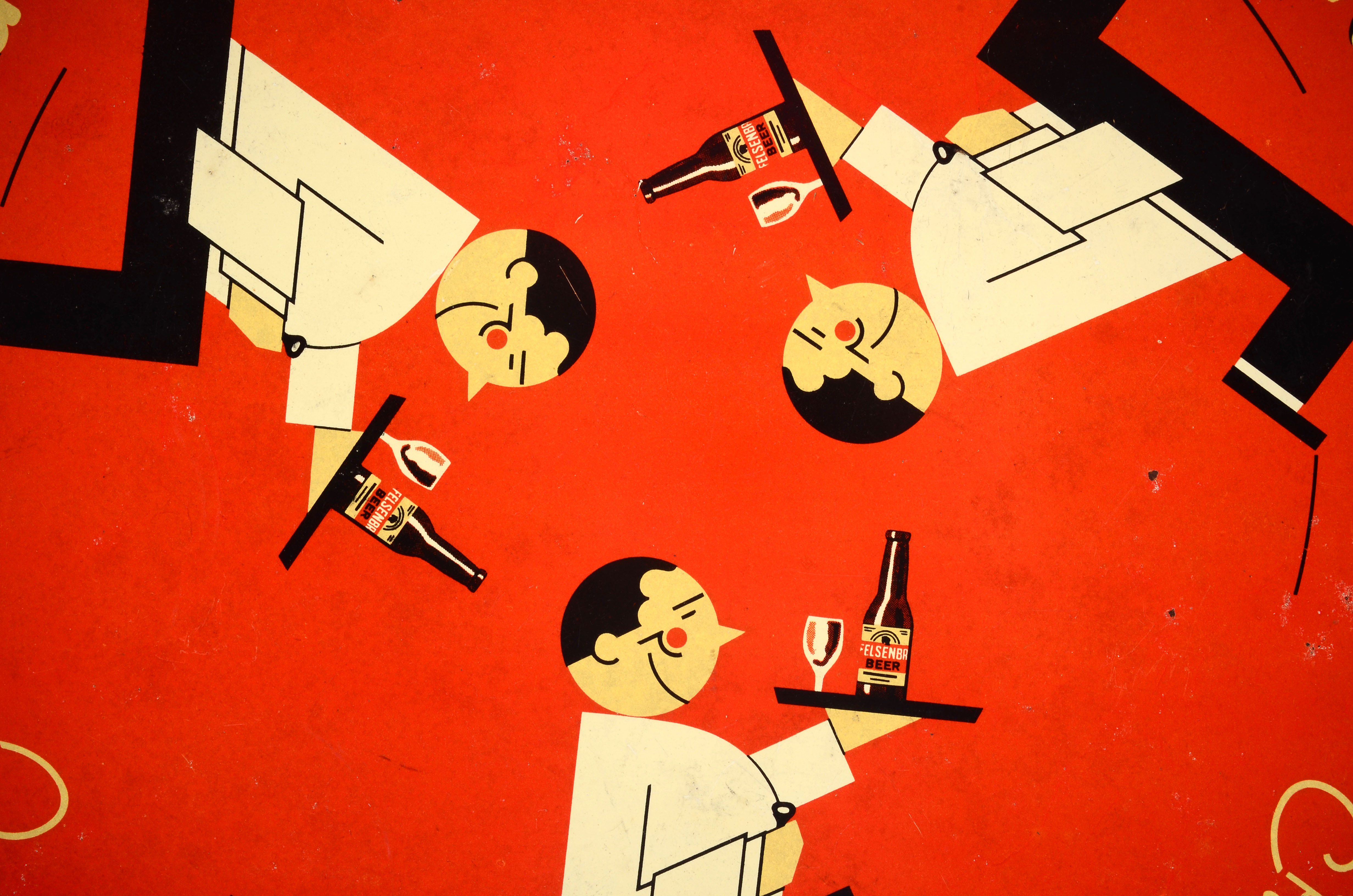 Clyffside Brewing Company of Cincinnati Felsenbrau Beer Tray