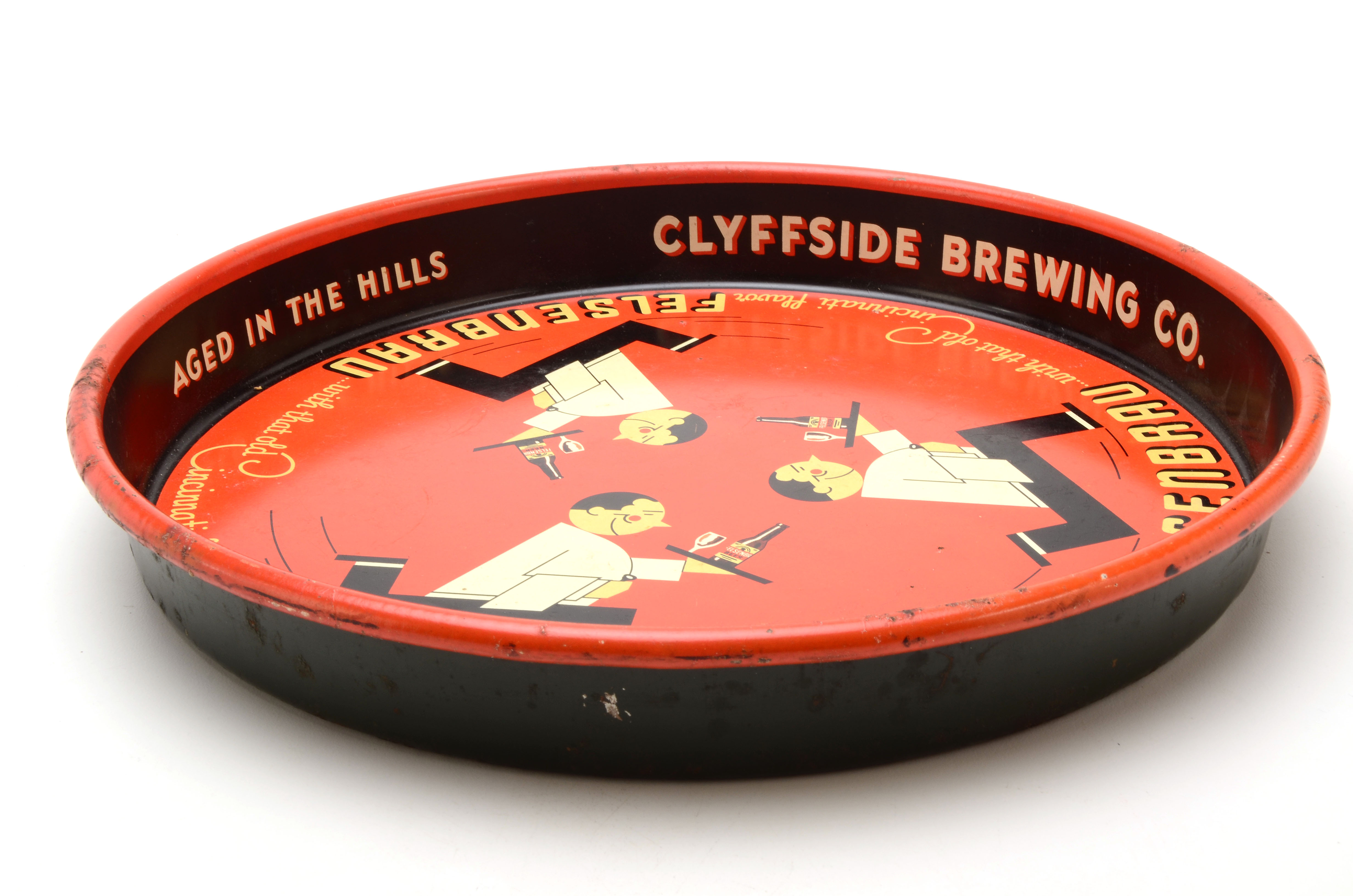 Clyffside Brewing Company of Cincinnati Felsenbrau Beer Tray