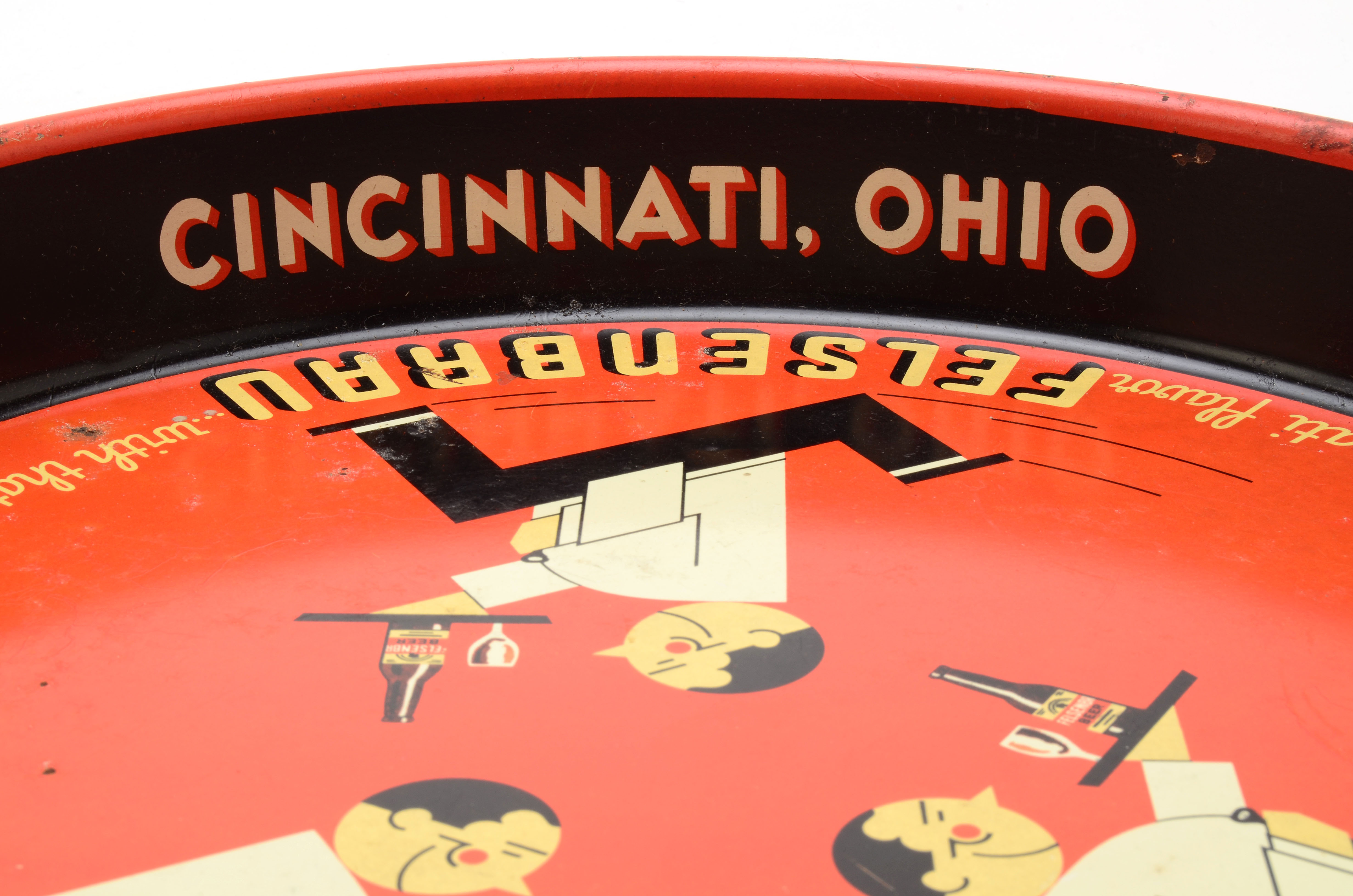 Clyffside Brewing Company of Cincinnati Felsenbrau Beer Tray