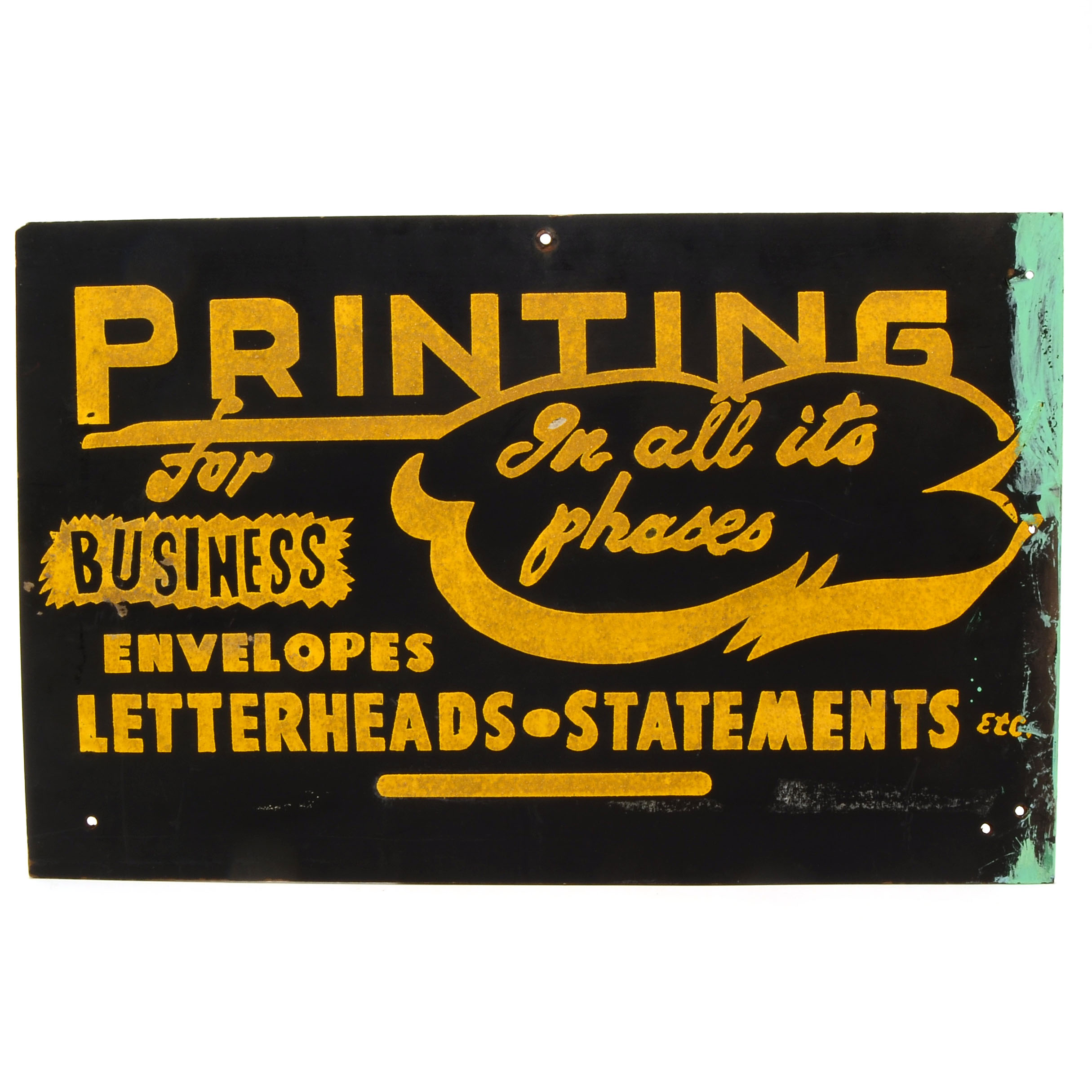 Vintage Hand-Crafted Double Sided Advertising Sign