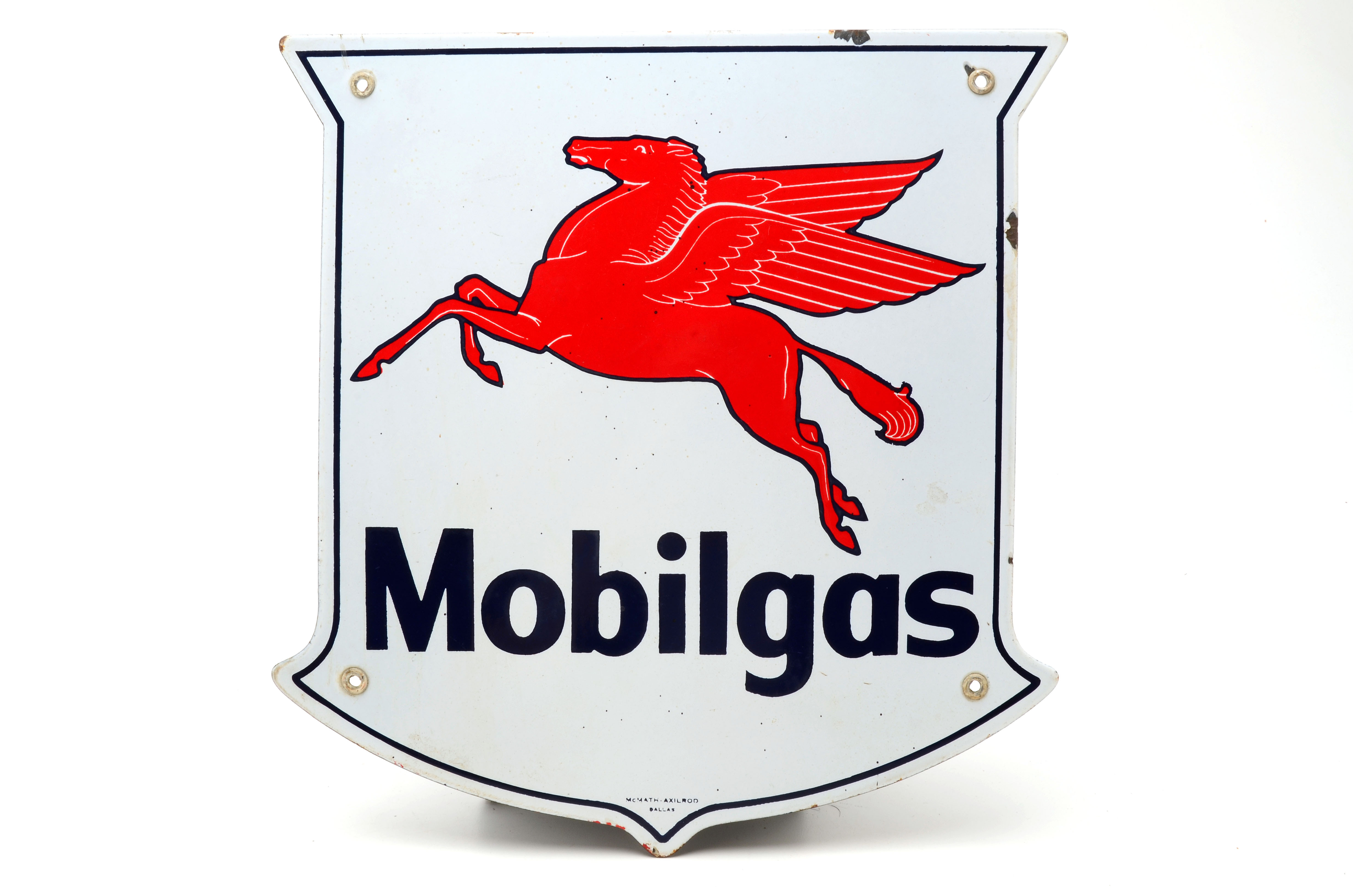 Mobilgas and Texaco Porcelain Enamel Gas Station Pump Plates