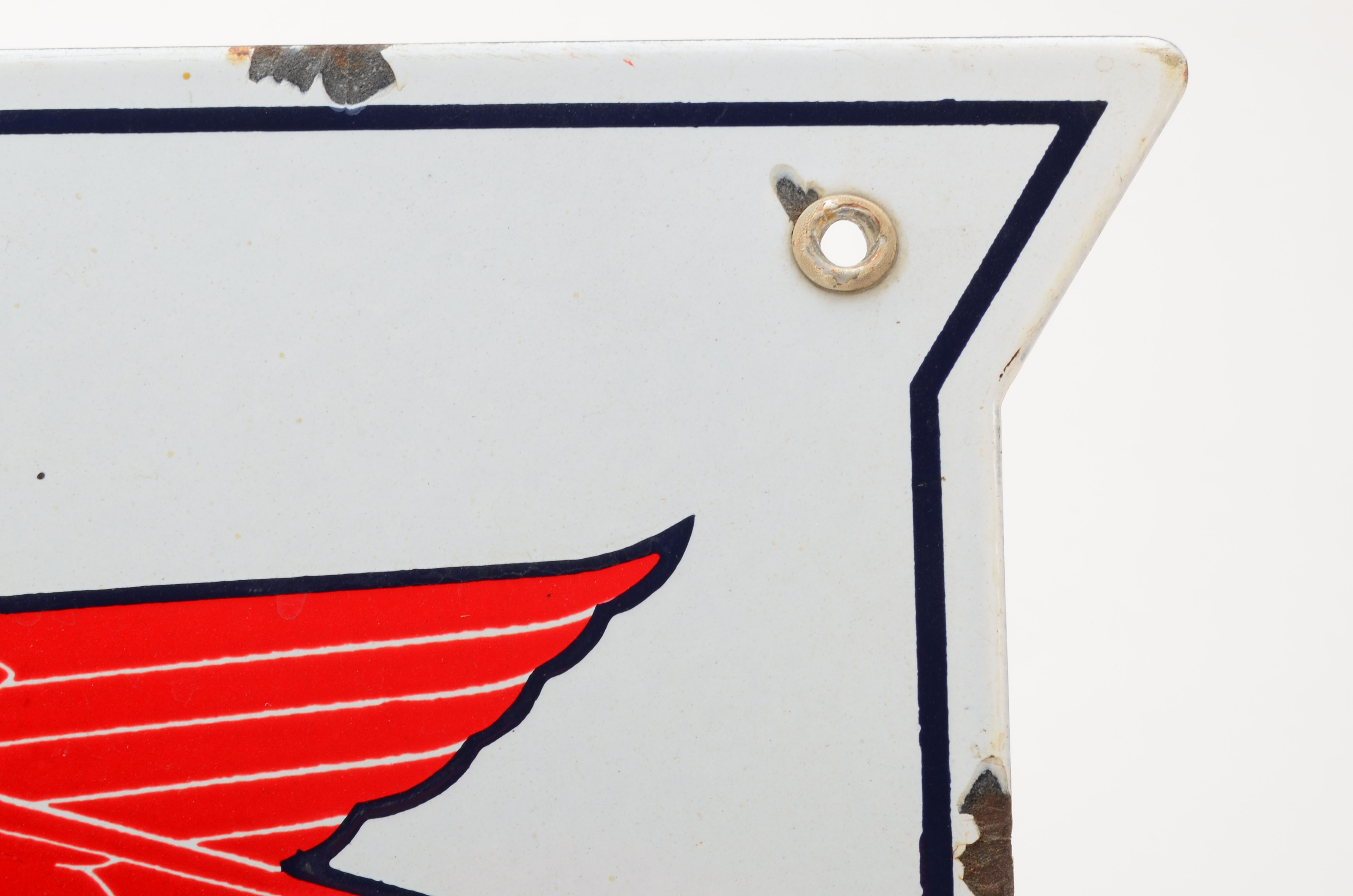Mobilgas and Texaco Porcelain Enamel Gas Station Pump Plates