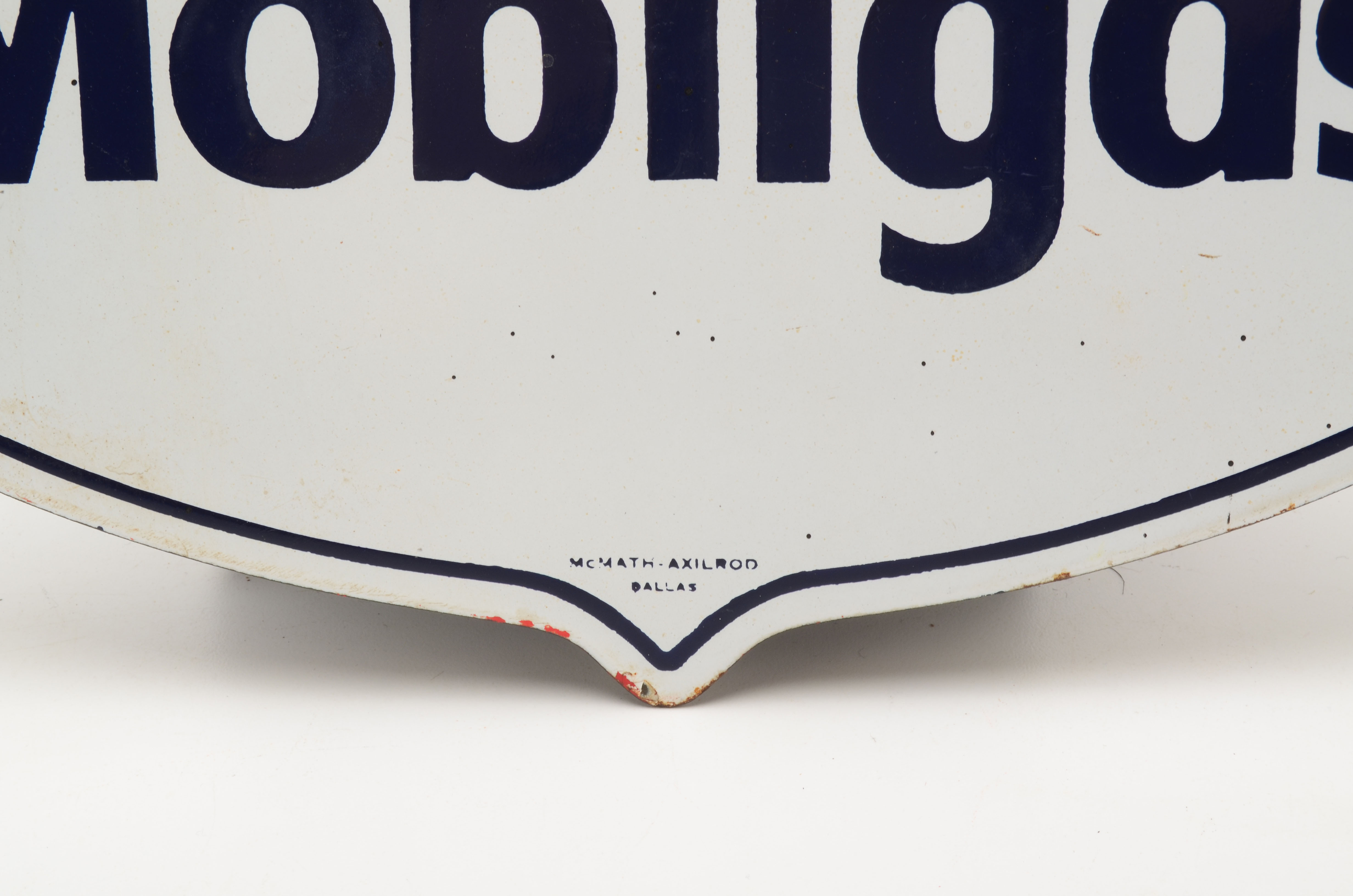 Mobilgas and Texaco Porcelain Enamel Gas Station Pump Plates