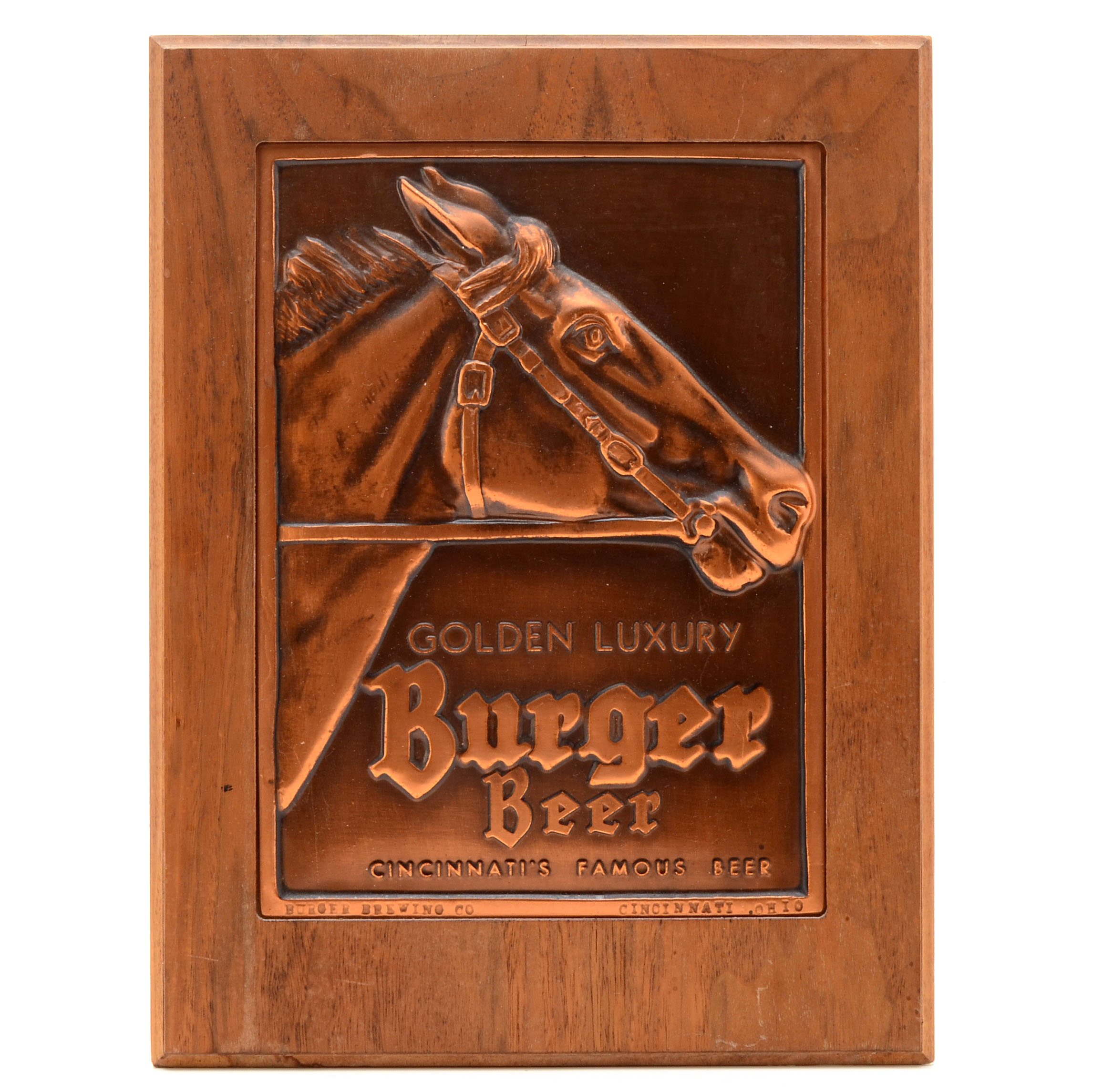 Vintage Burger Beer Hand-Crafted Copper Sign by Bruce Fox