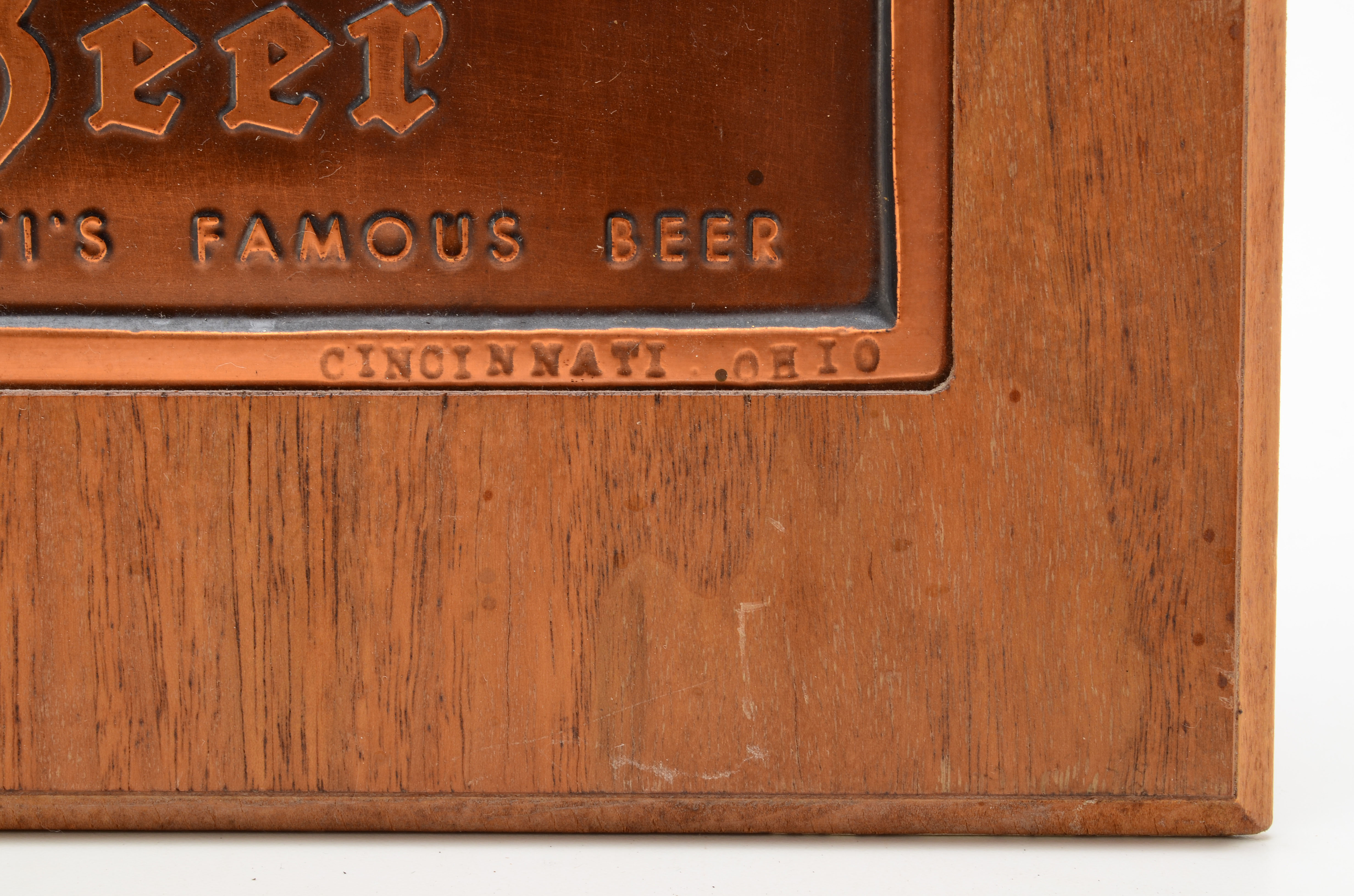 Vintage Burger Beer Hand-Crafted Copper Sign by Bruce Fox