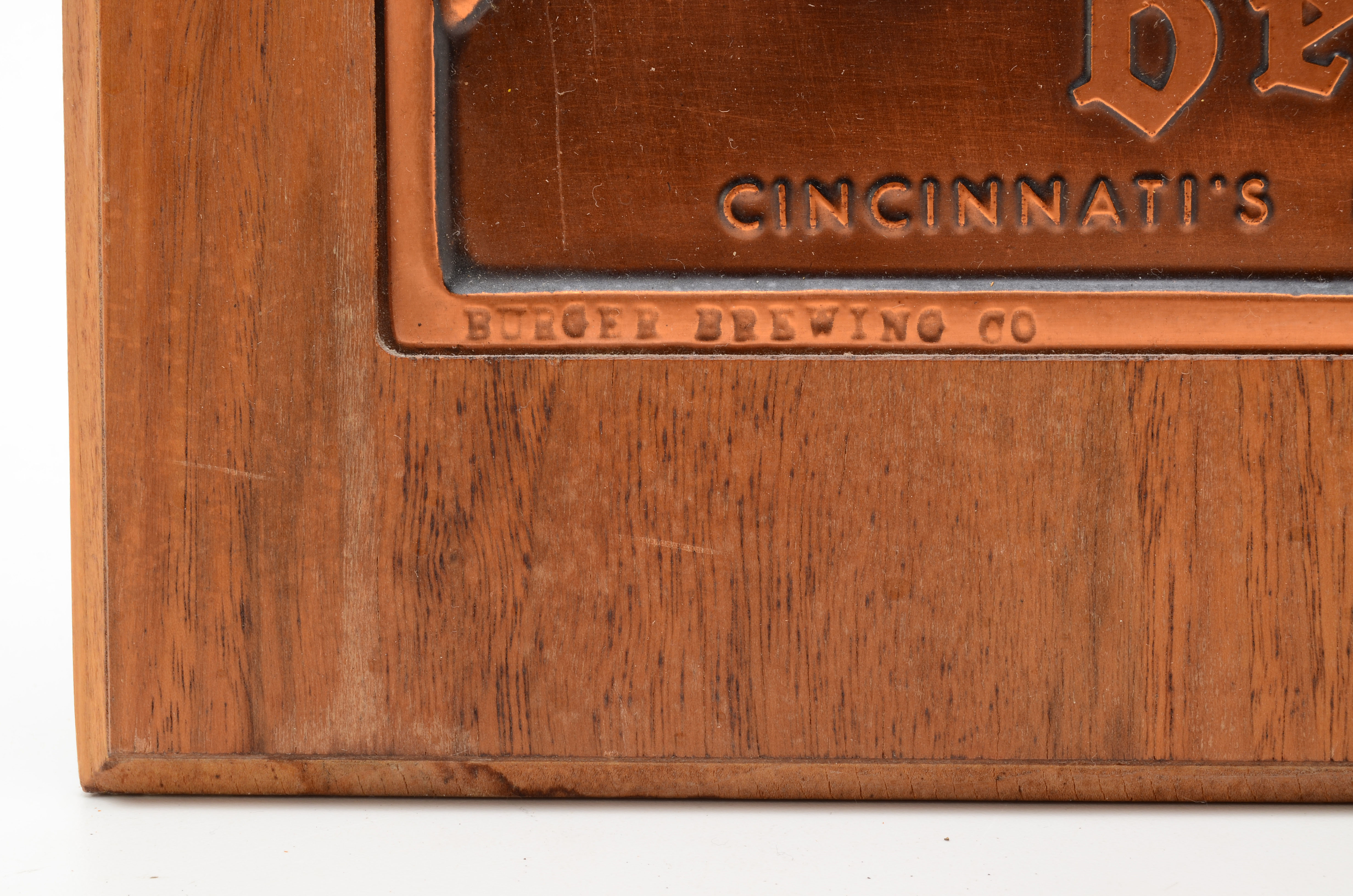 Vintage Burger Beer Hand-Crafted Copper Sign by Bruce Fox