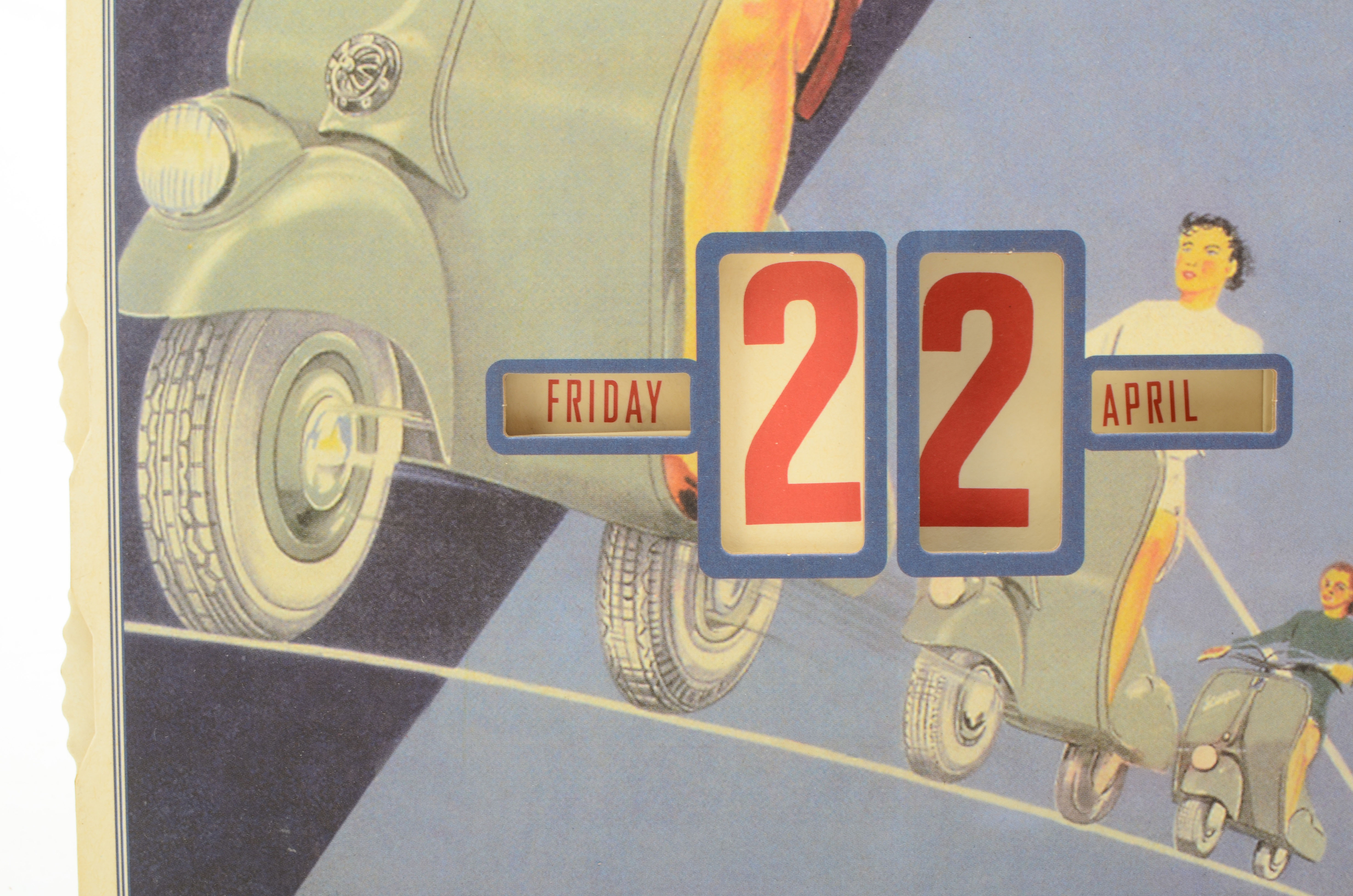 Italian Vespa Club Advertising Perpetual Calendar