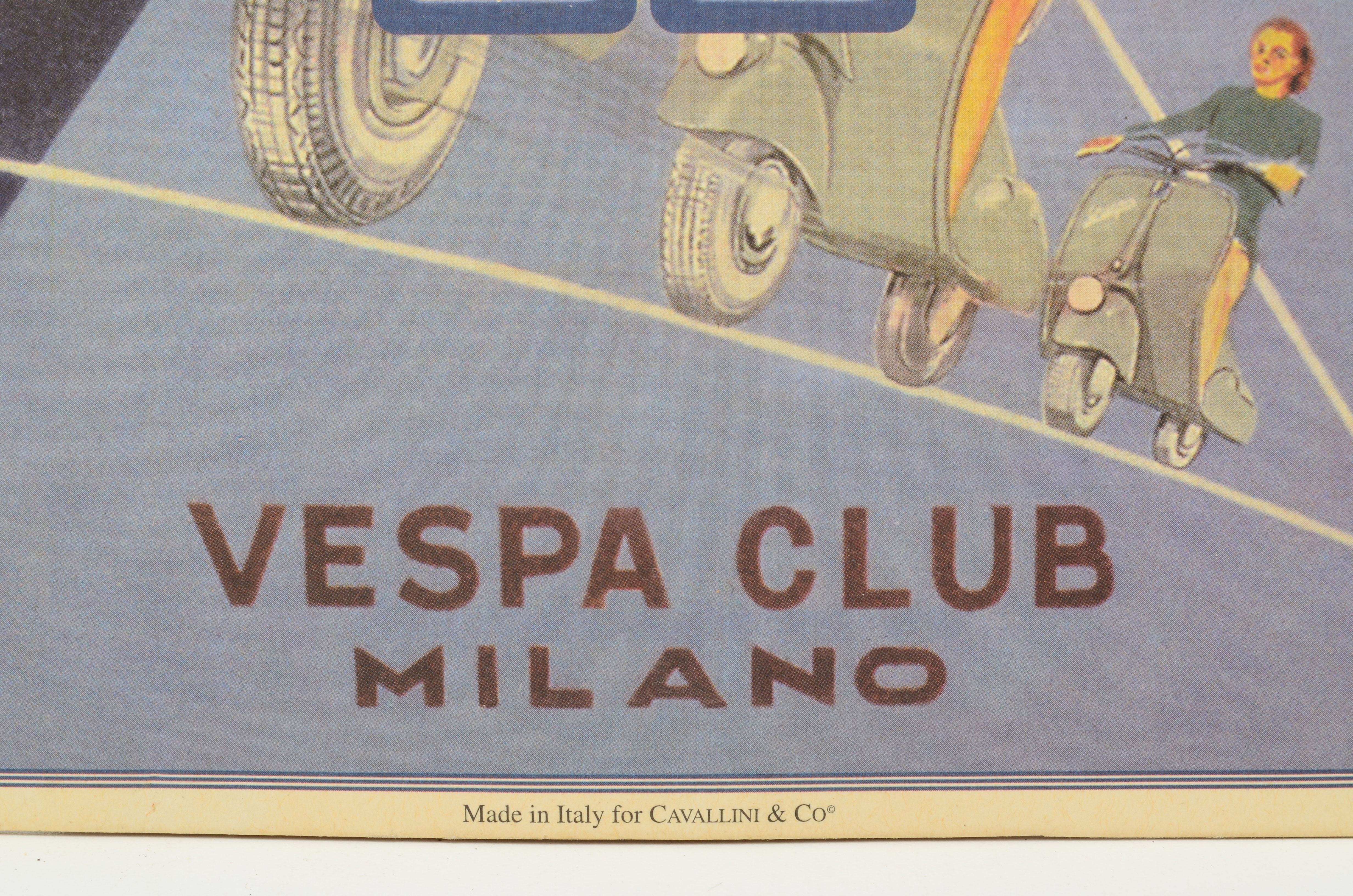 Italian Vespa Club Advertising Perpetual Calendar