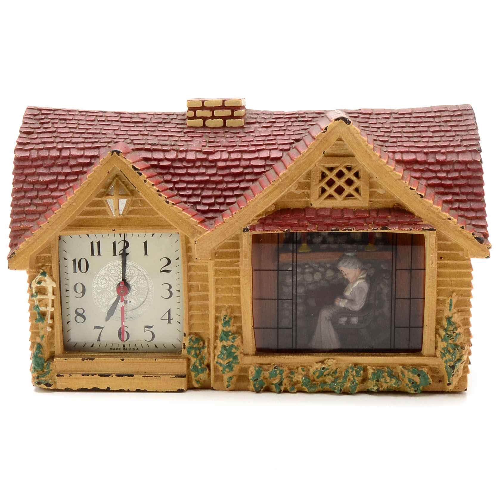 Haddon "Home Sweet Home" Illuminated Motion Shelf Clock