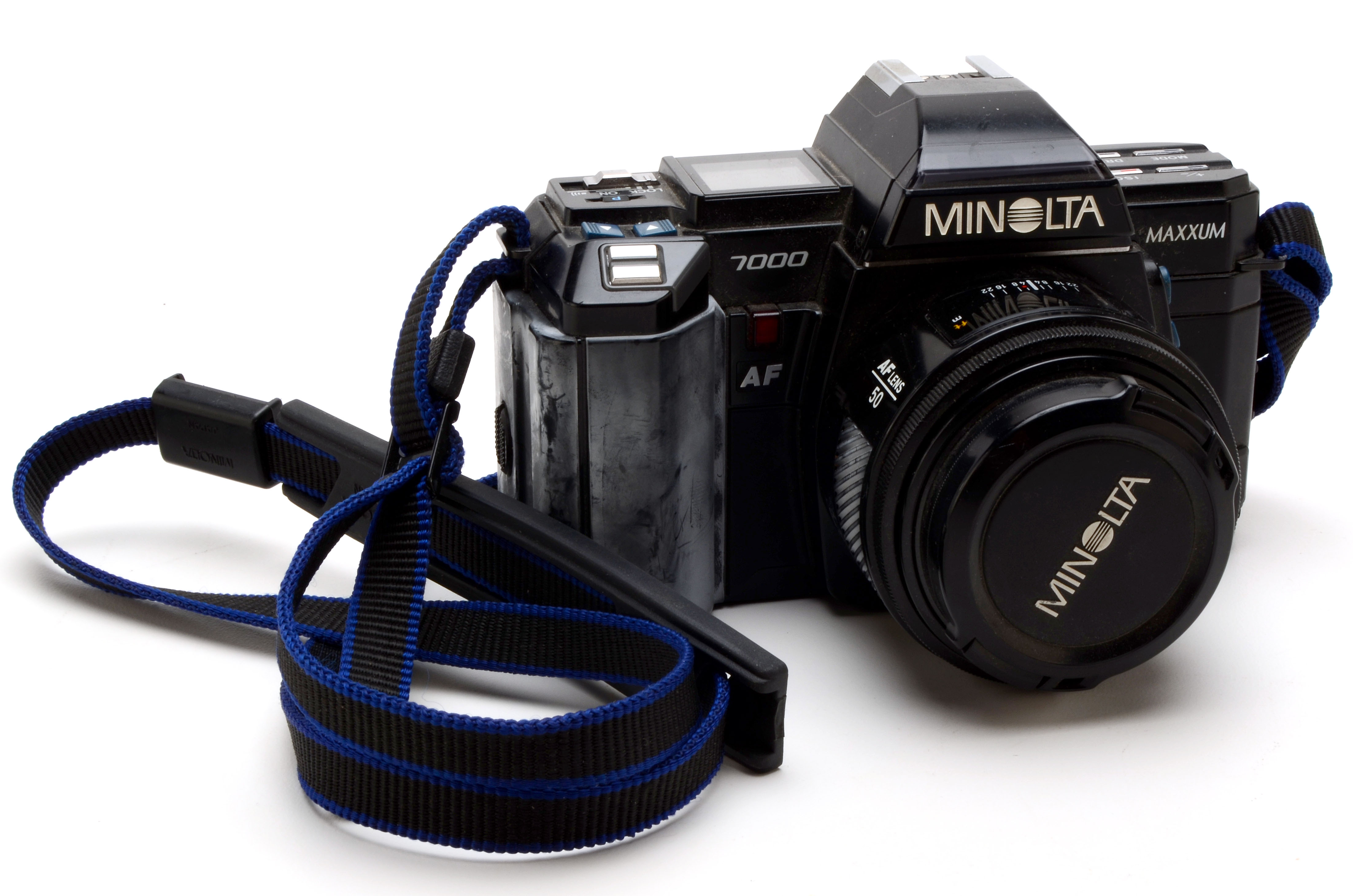 Minolta 7000 Maxxum and Canon Rebel 2000 SLR Cameras