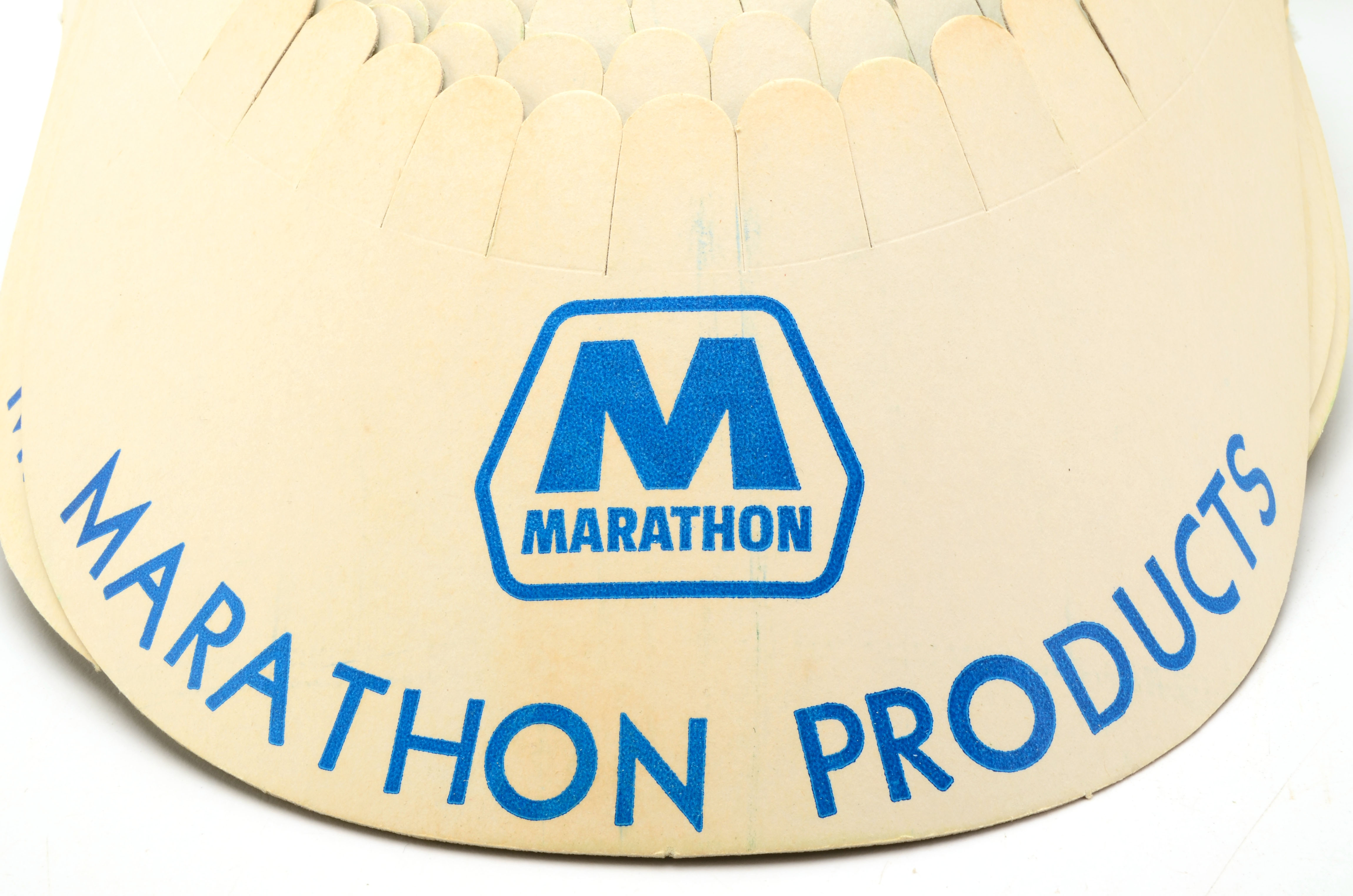 Marathon Gasoline "Paperlynen" Visor Advertising Giveaways