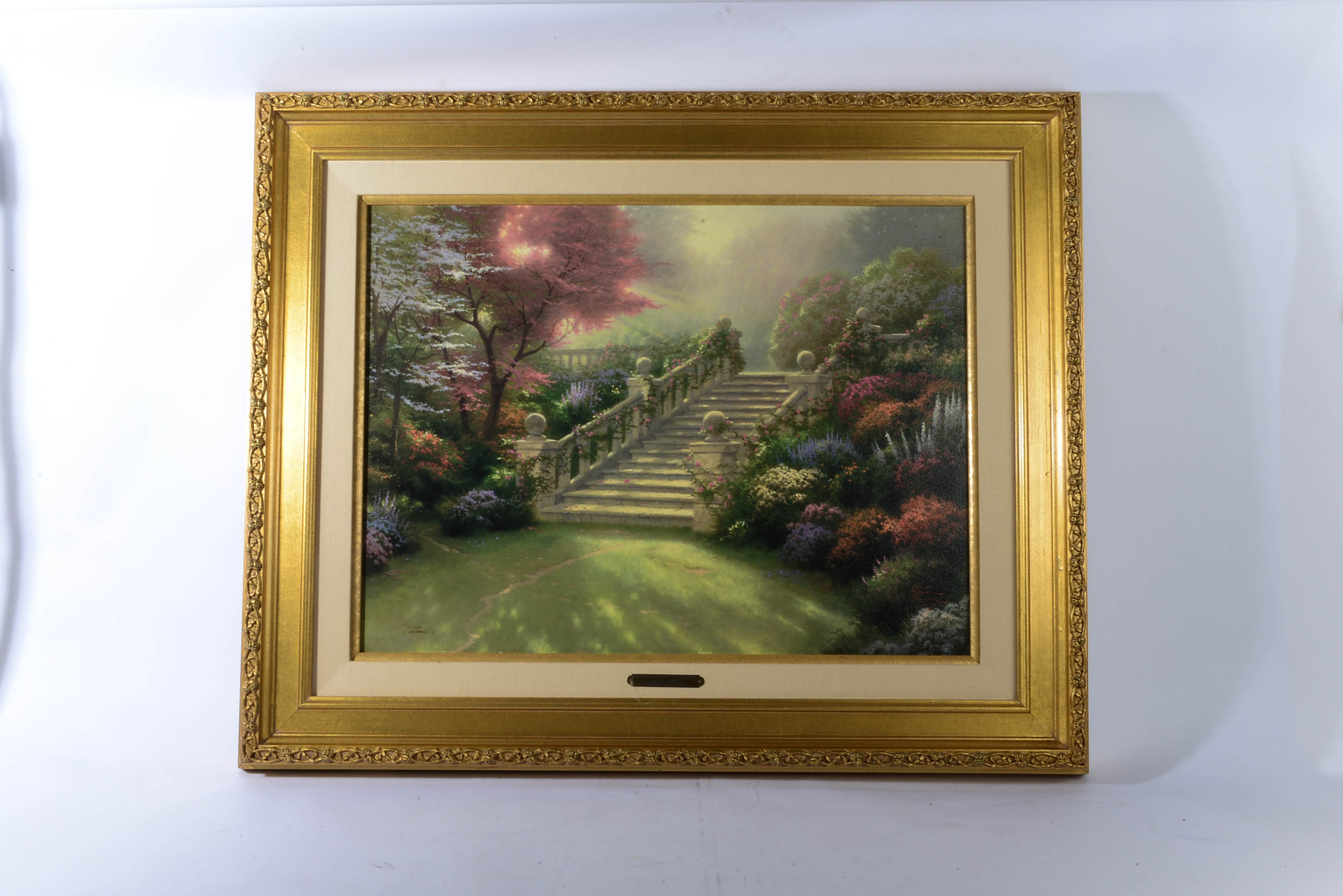Thomas Kinkade Limited Edition Offset Lithograph on Canvas "Stairway To Paradise"