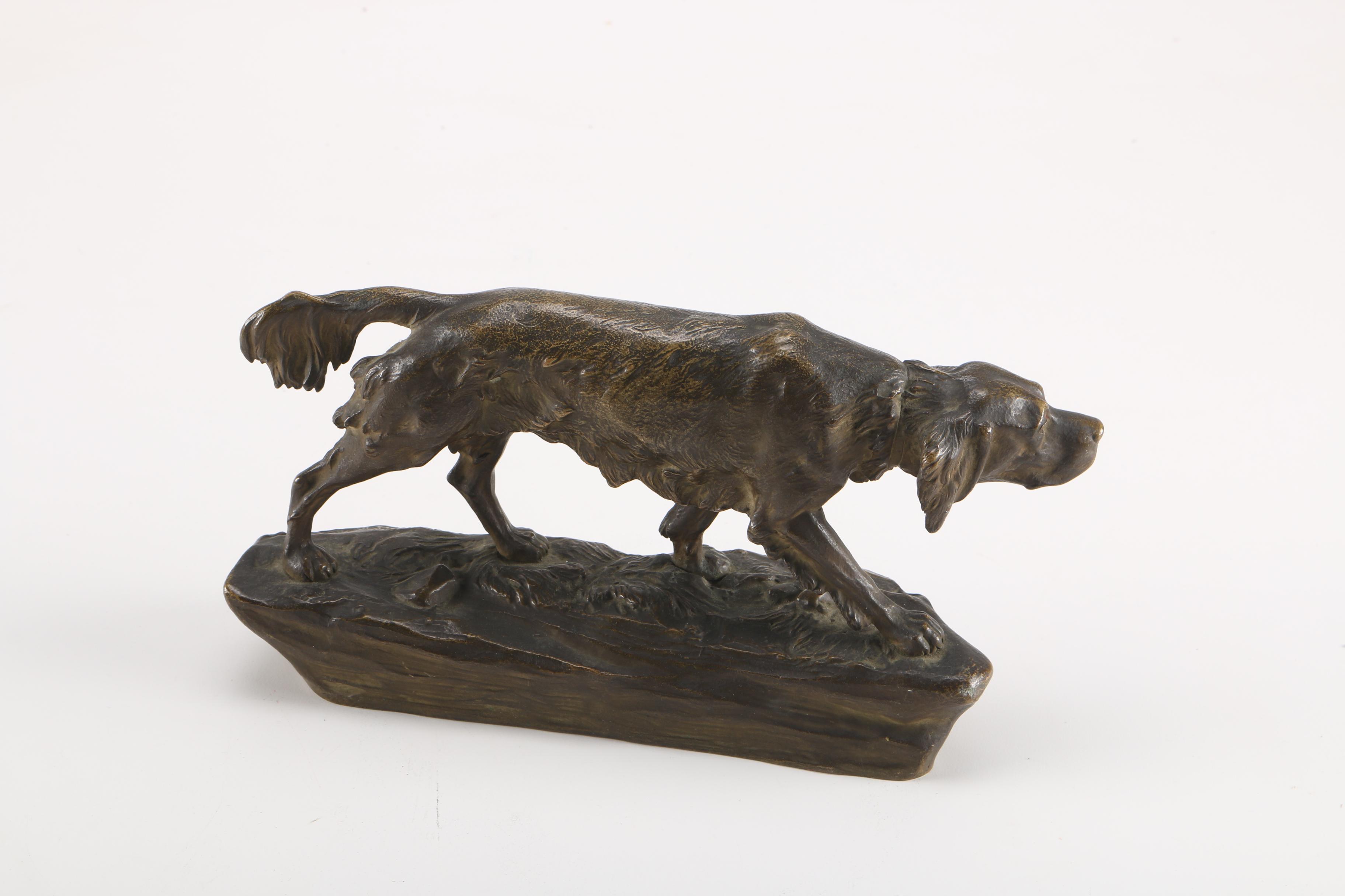 Franz Bergman Bronze Sculpture of a Dog