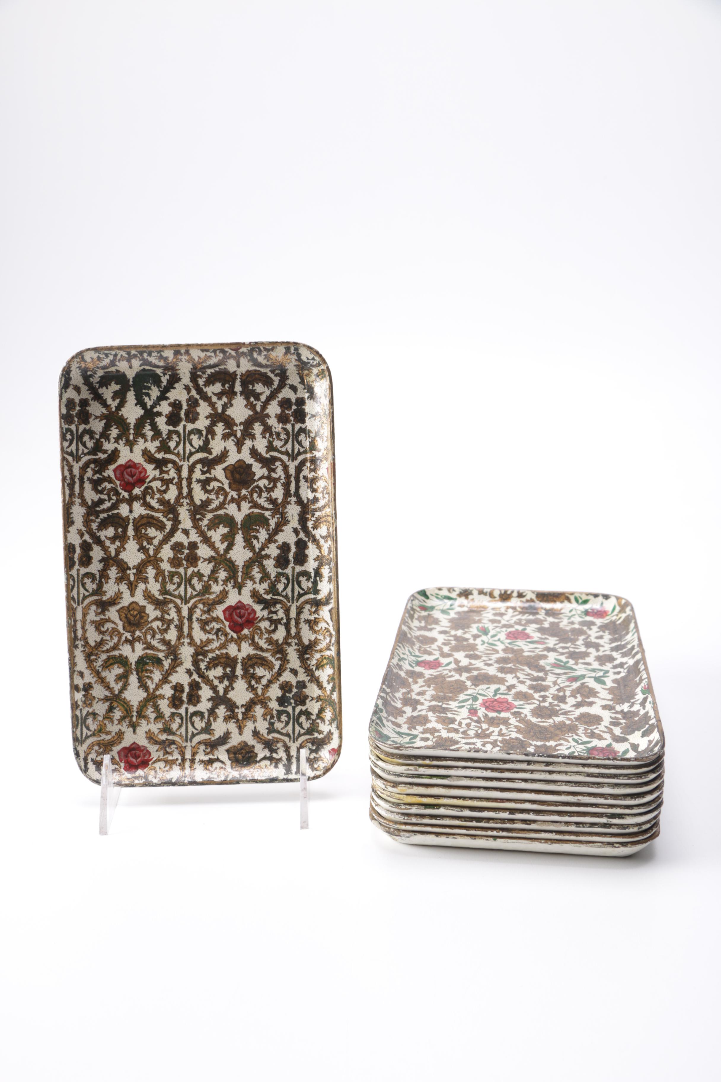 1950s Papier-Mâché Serving Trays