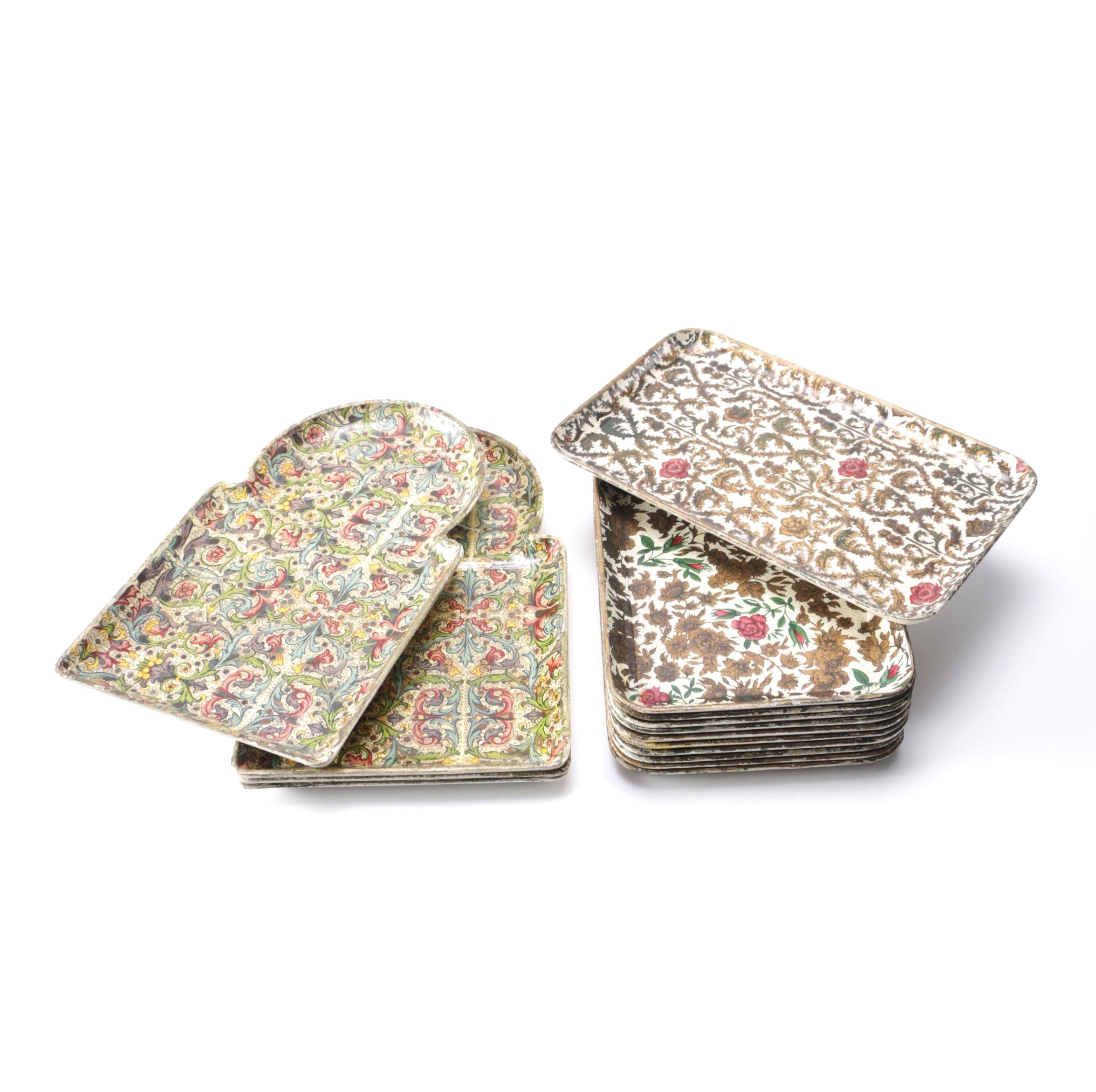 1950s Papier-Mâché Serving Trays
