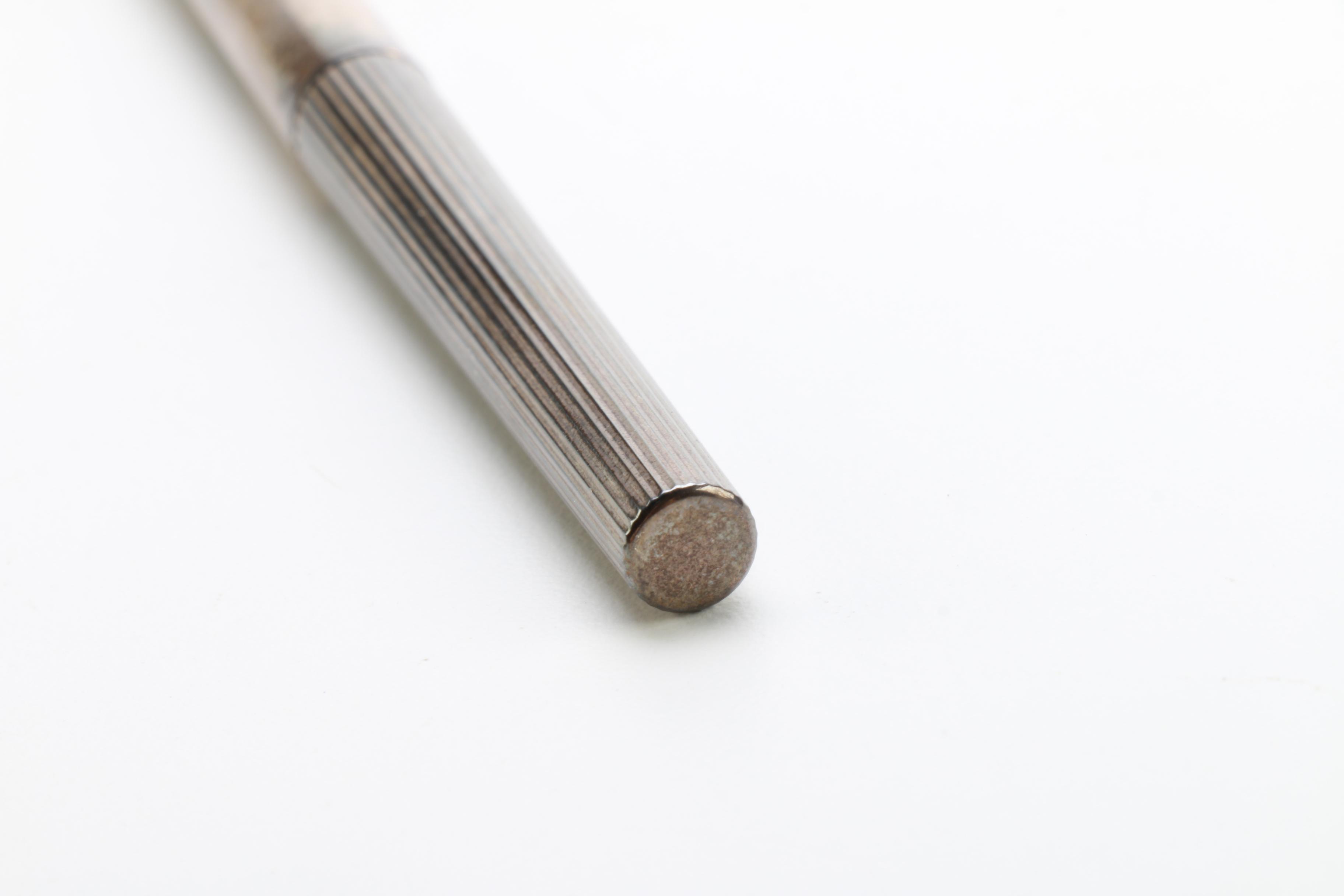 S. T Dupont Sterling Silver Fountain Pen With 18K Nib