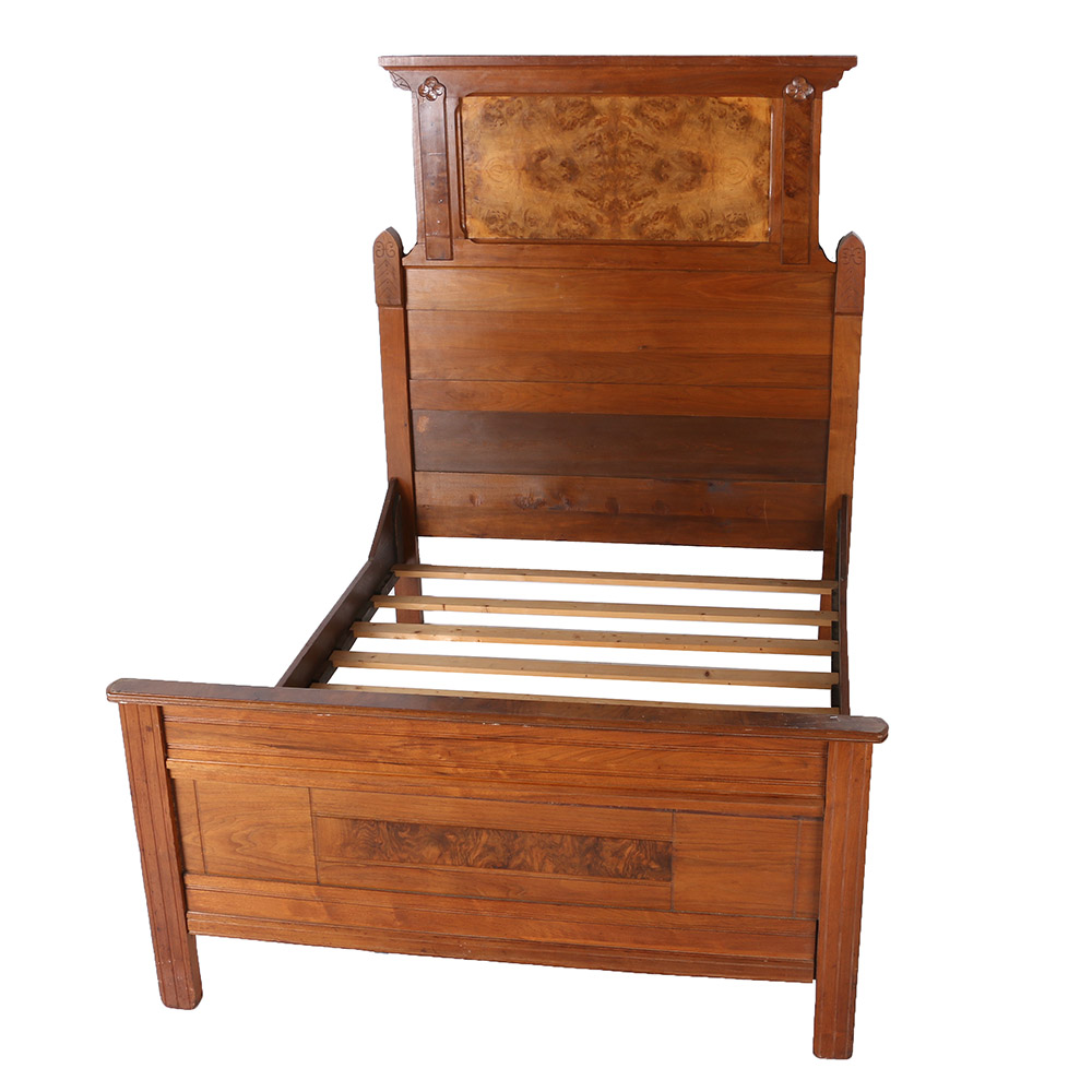 Vintage Walnut Full Size Bed Frame