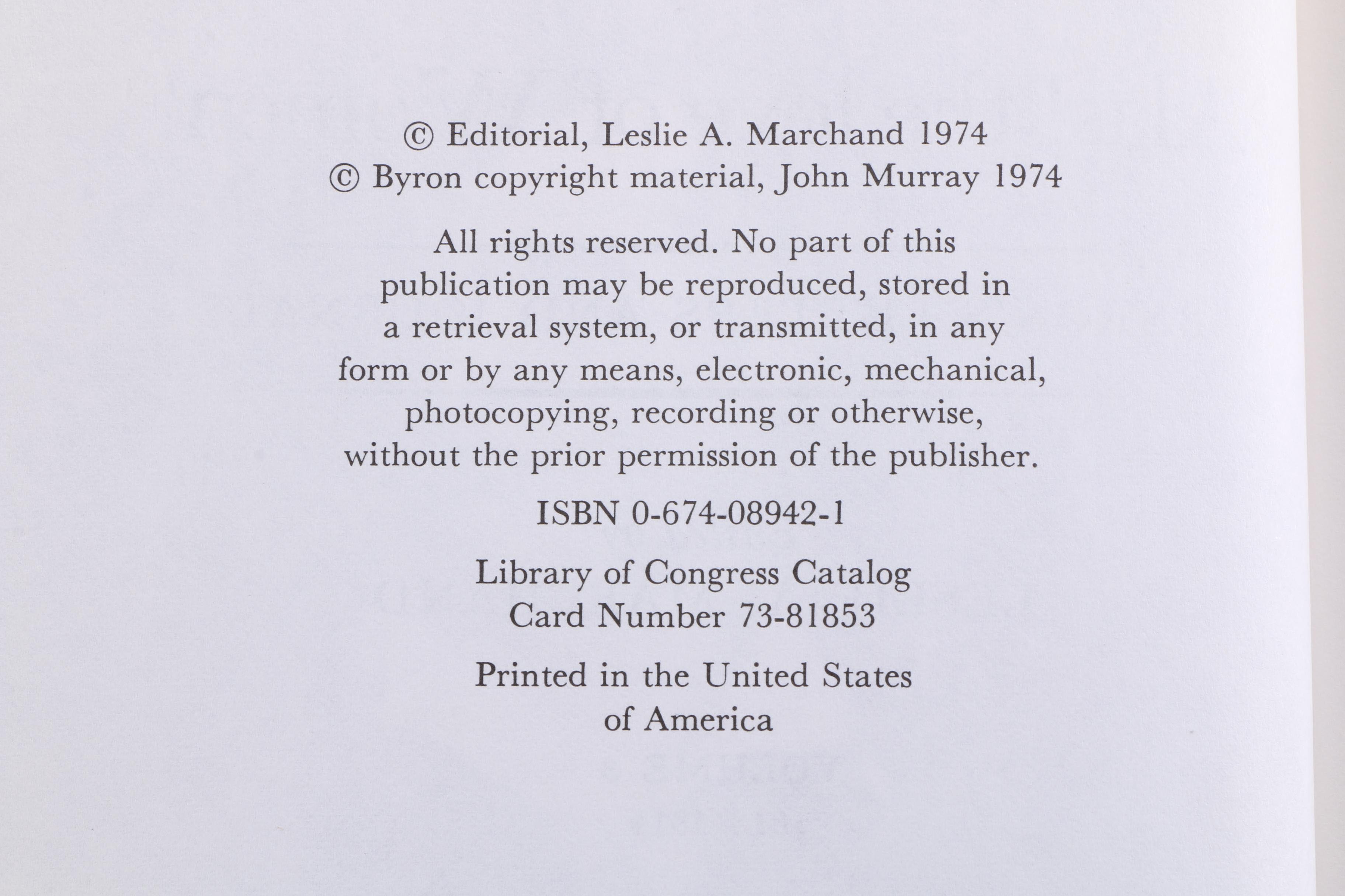 "Byron's Letters & Journals" Twelve Volume Collection