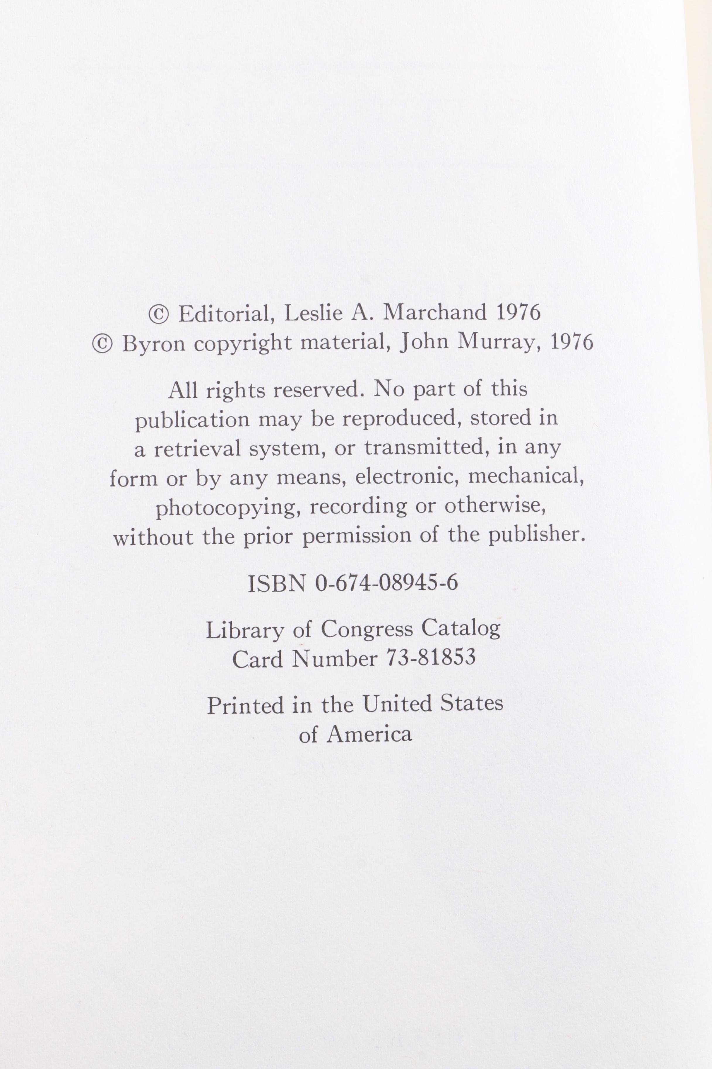 "Byron's Letters & Journals" Twelve Volume Collection