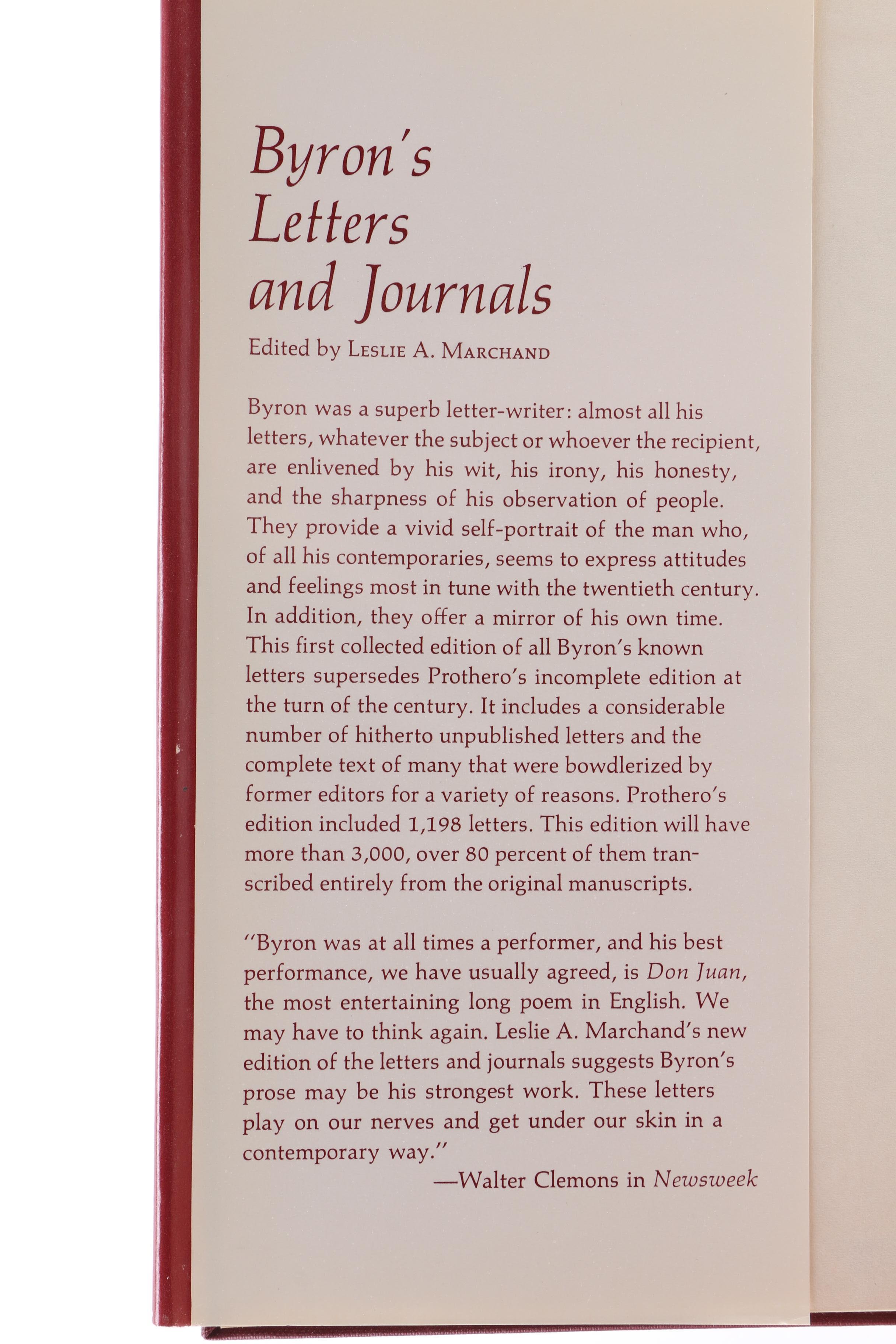 "Byron's Letters & Journals" Twelve Volume Collection